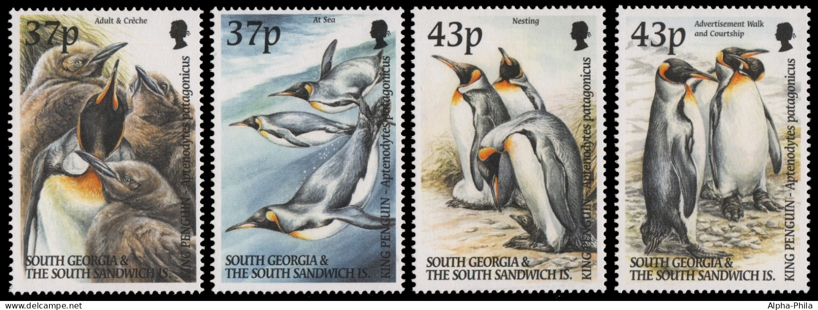 Süd-Georgien 2000 - Mi-Nr. 319-322 ** - MNH - Pinguine / Penguins - Südgeorgien