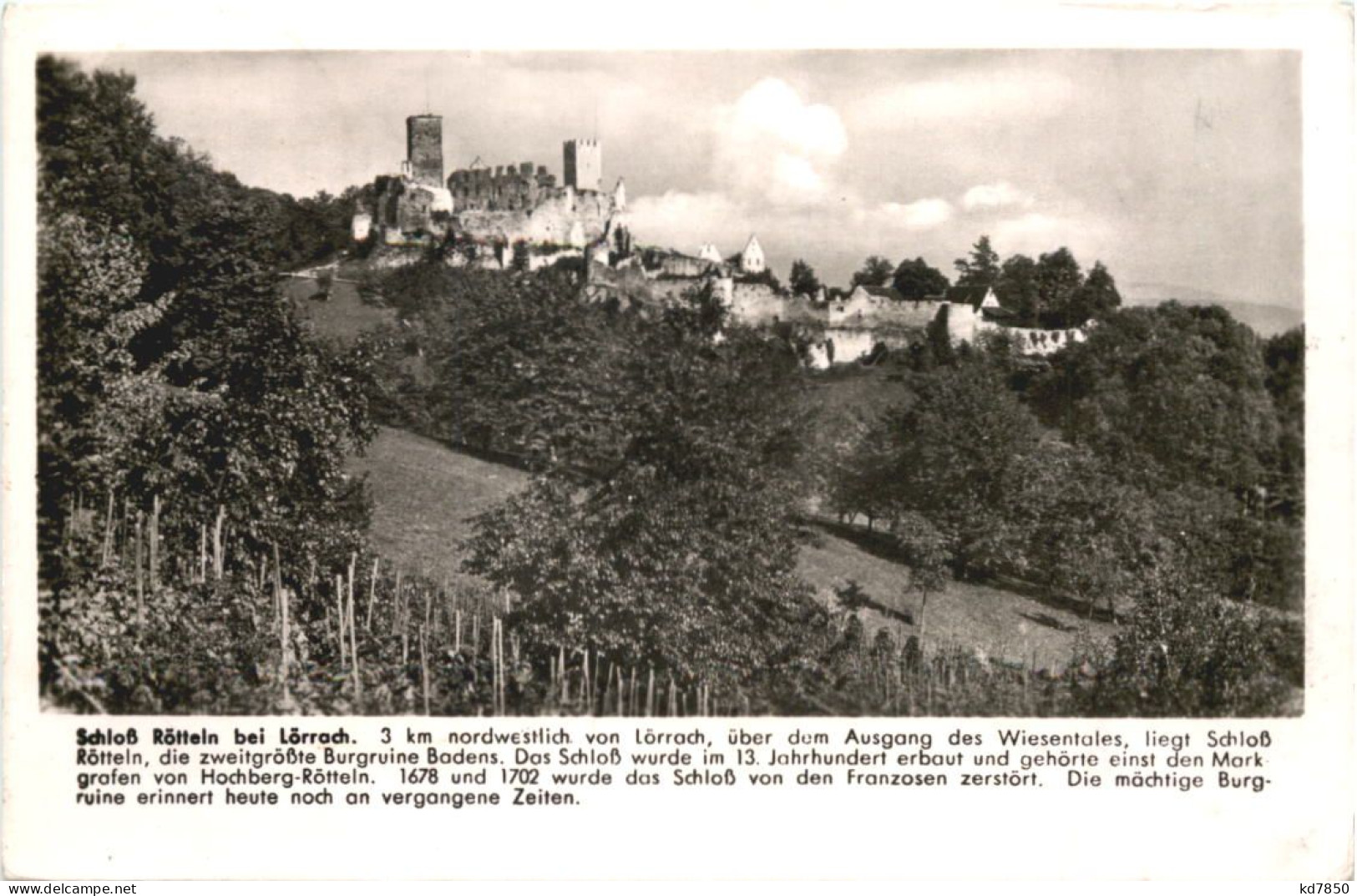 Lörrach Baden - Schloß Rötteln - Loerrach