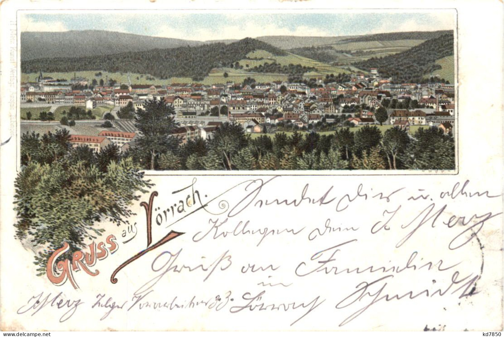 Gruß Aus Lörrach Im Wiesental - Litho - Loerrach