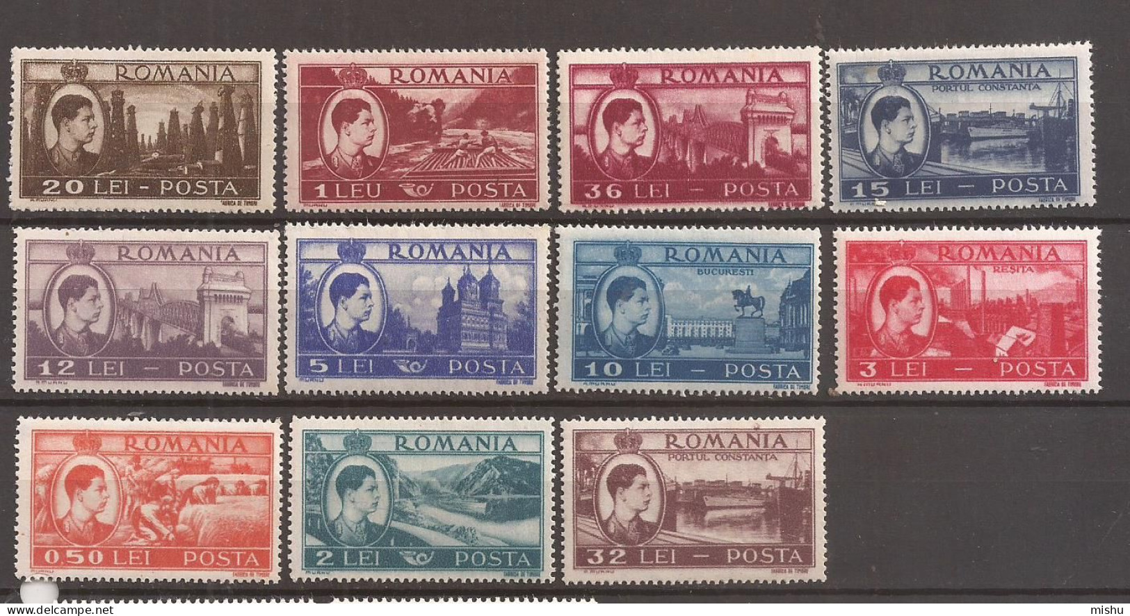 LP 219 Romania -1947 - MIHAI VEDERI SERIE, Nestampilat - Autres & Non Classés
