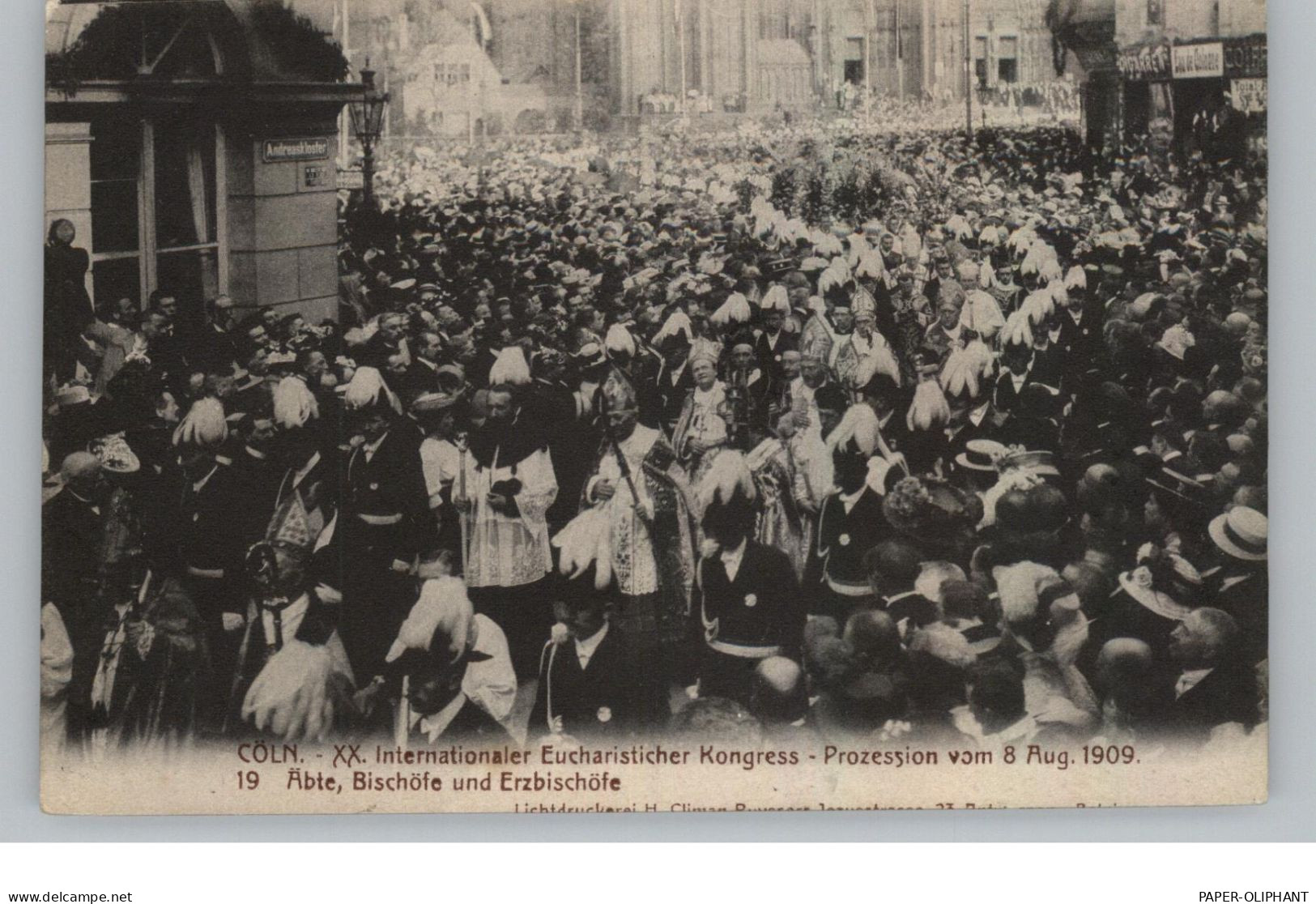 5000 KÖLN, Ereignis, Eucharistischer Kongress 1909, Äbte, Bischöfe, Erzbischöfe - Koeln