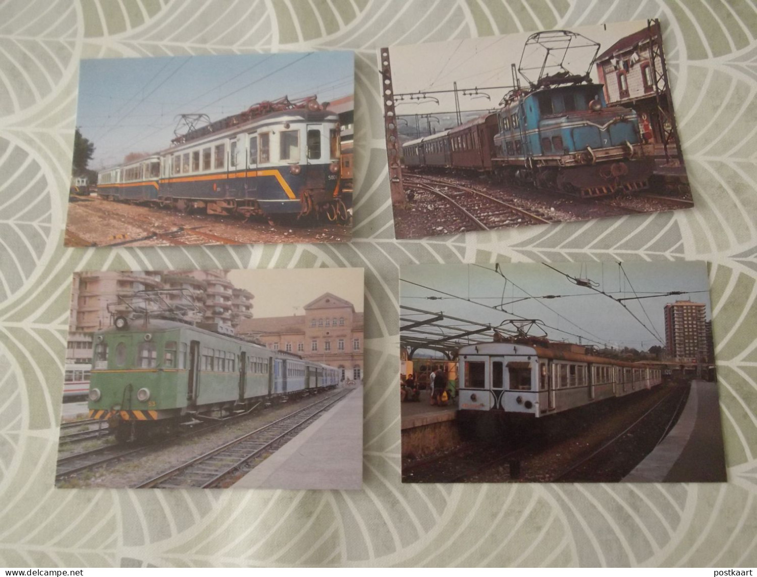 LOT van 162 postkaarten TREINEN - TRAINS - LOCOMOTIEVEN