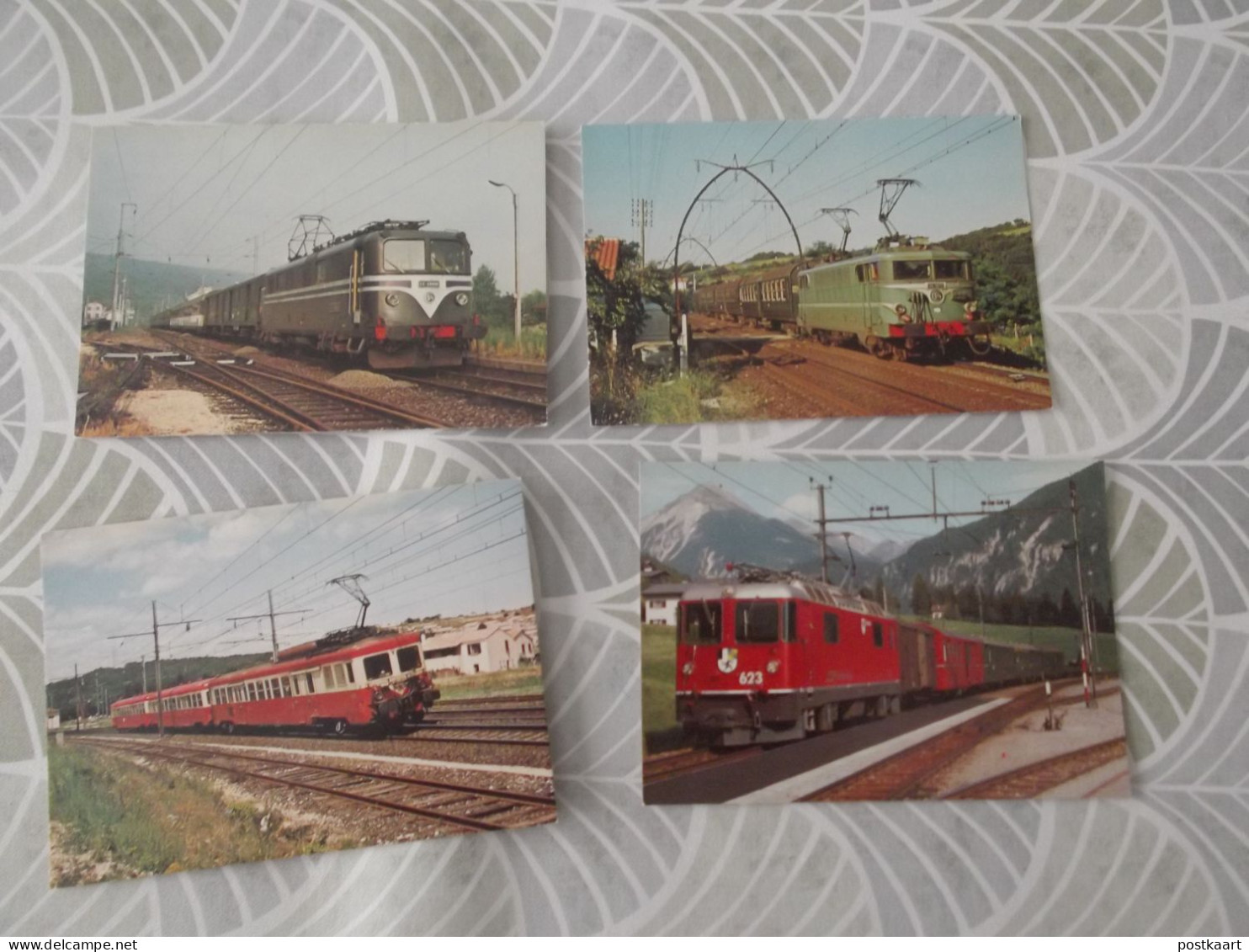 LOT van 162 postkaarten TREINEN - TRAINS - LOCOMOTIEVEN