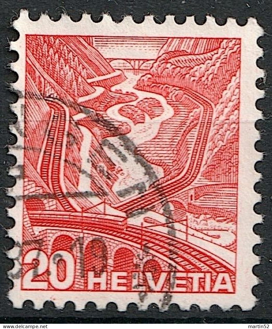 Schweiz Suisse 1936: Gotthard Zu 205y Mi 301Iy Yv 293 "Type I" Mit Stempel ....NGEN .37 (Zumstein CHF 30.00) - Gebraucht