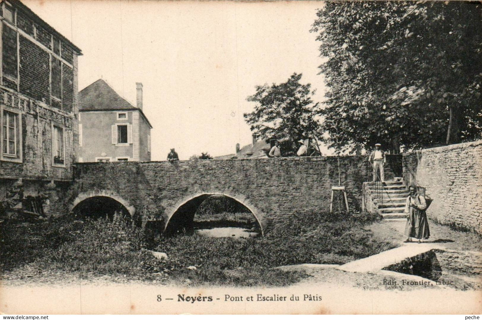 N°1638 W -cpa Noyers -pont Et Escalier Du Patis - Noyers Sur Serein