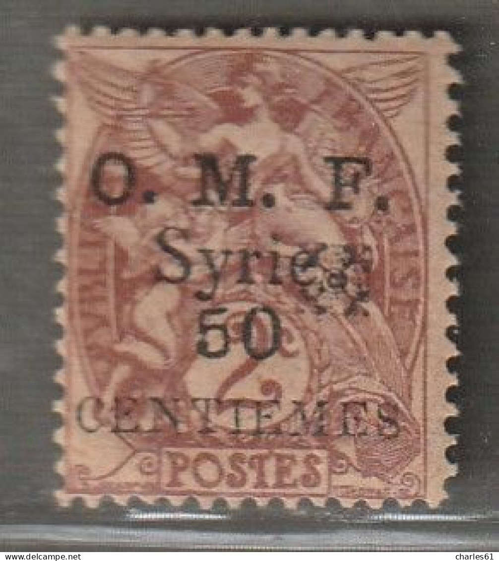 SYRIE - N°49 * (1920) 50c Sur 2c : Fleuron Noir - Nuovi