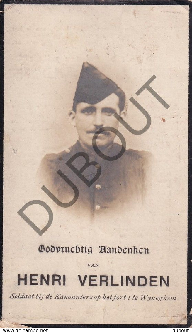 WOI - Soldaat Henri Verlinden, Kanonniers Wijnegem °Mechelen 1880 Krijgsgevangene, Overleden Duitsland 1915 (F566) - Obituary Notices