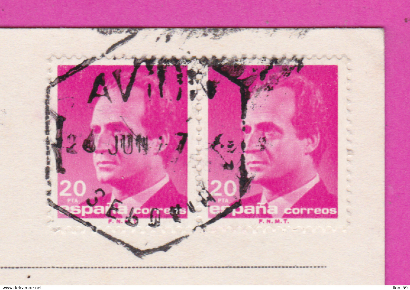 293781 / Spain - Segovia Vista Aereade La Ciudad PC 1987 USED 20+20Pta King Juan Carlos I Avion Segovia - Covers & Documents