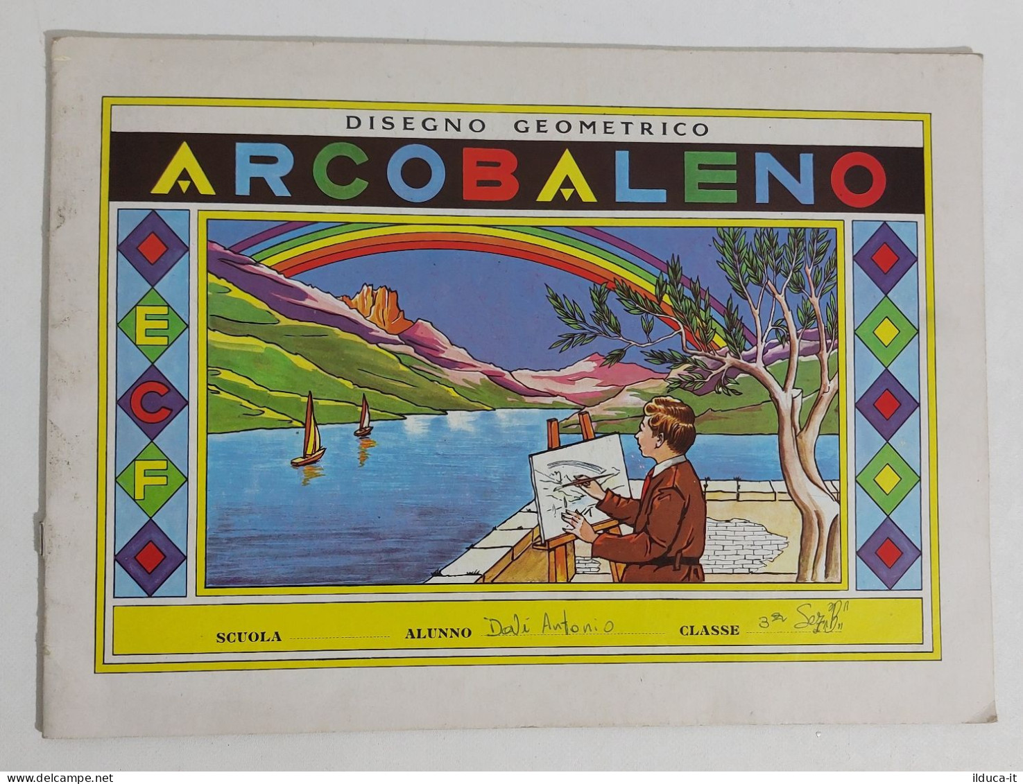 69805 Album Da Disegno Geometrico Vintage Arcobaleno - ECF - Material Und Zubehör