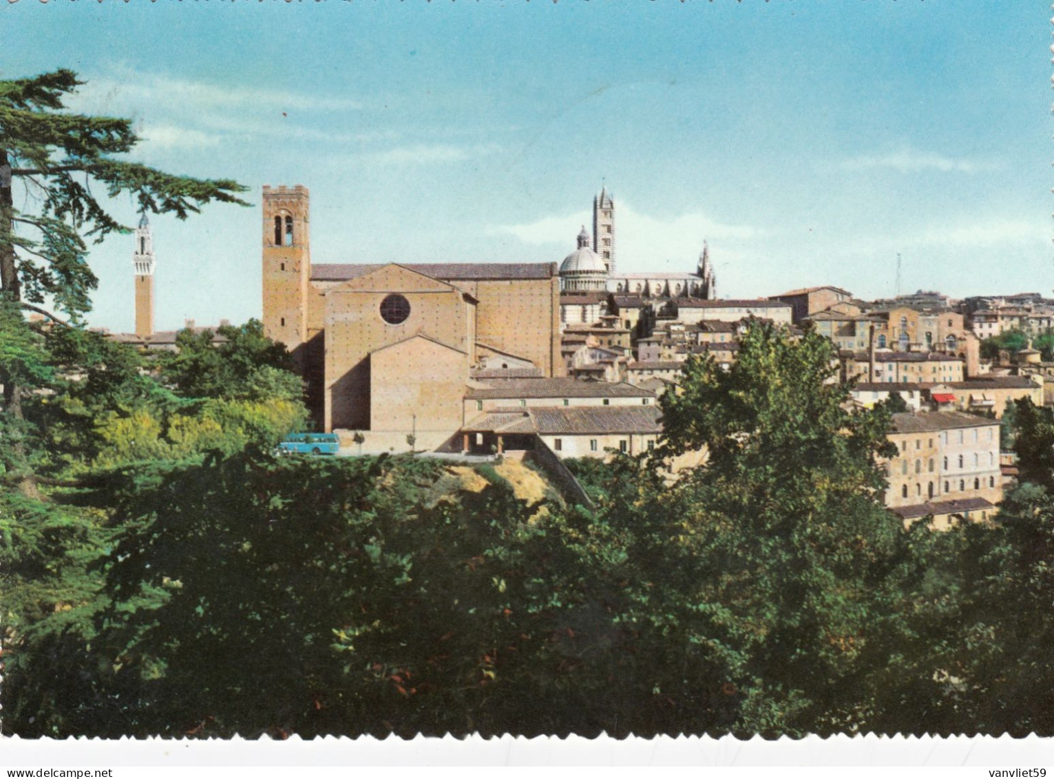 SIENA-PANORAMA DALLA FORTEZZA MEDICEA-CARTOLINA VERA FOTOGRAFIA-VIAGGIATA IL 7-4-1961 - Siena