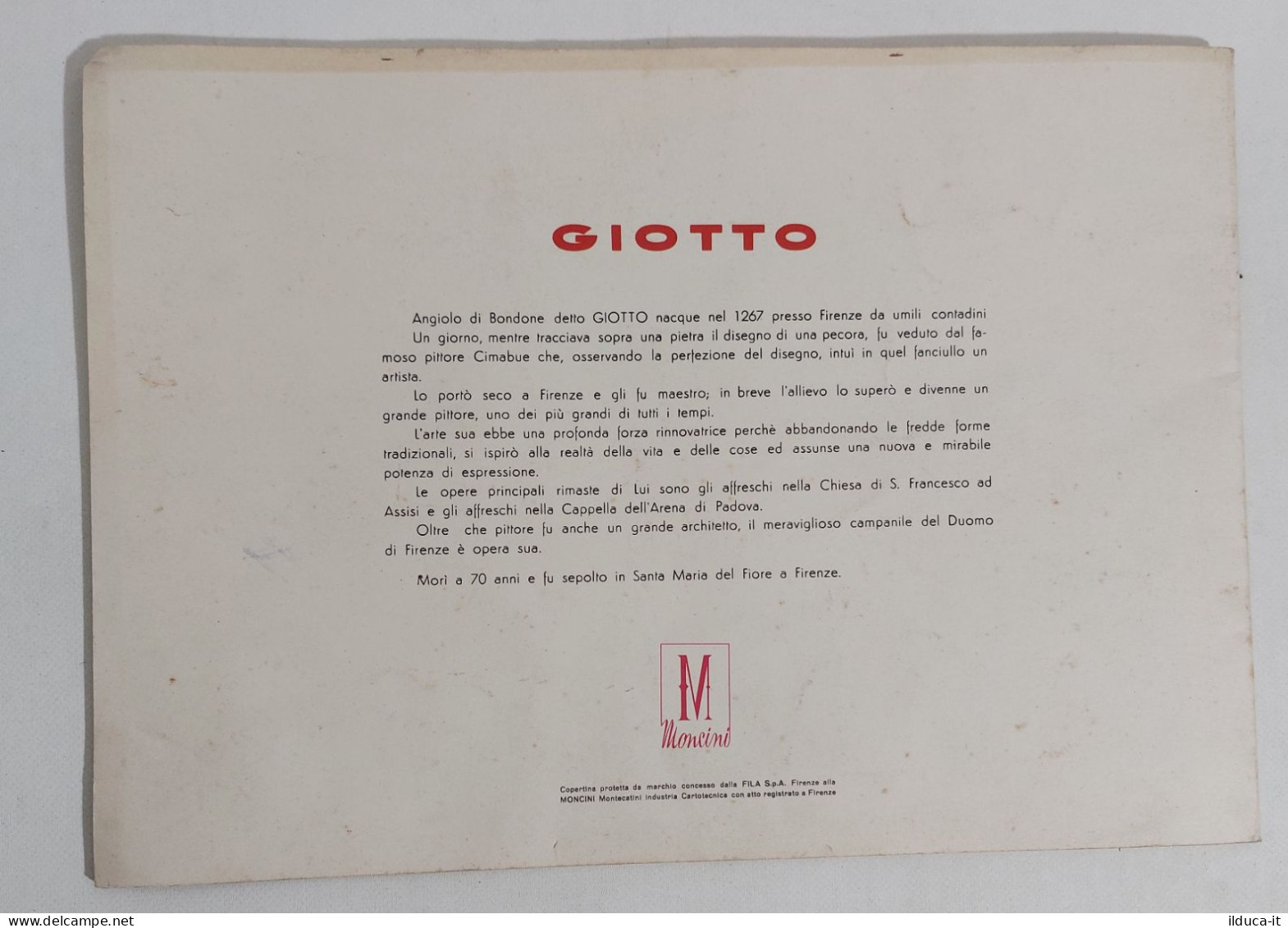 69806 Album Da Disegno Liscio Vintage Giotto - Moncini - Materiaal En Toebehoren