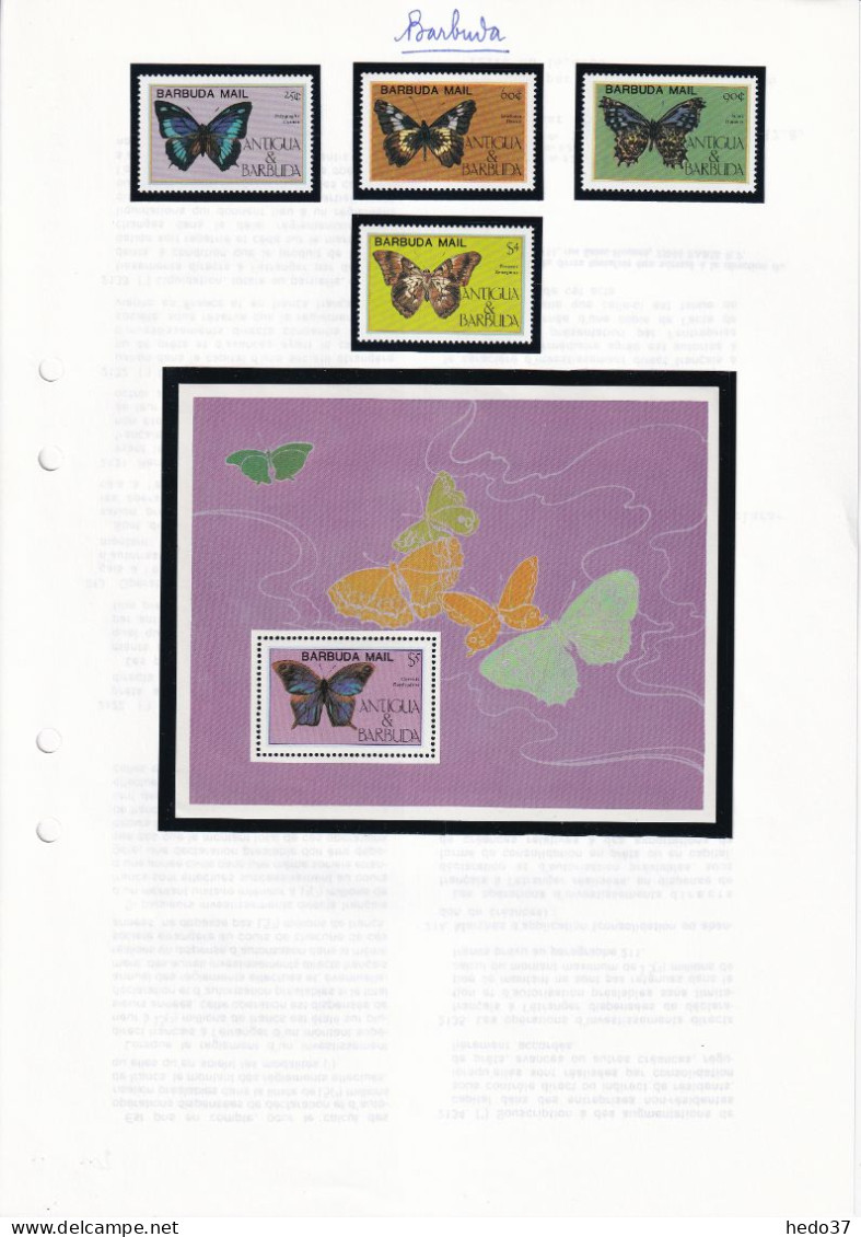 Barbuda - Collection Vendue Page Par Page - Papillons - Neufs ** Sans Charnière - TB - Antigua Y Barbuda (1981-...)
