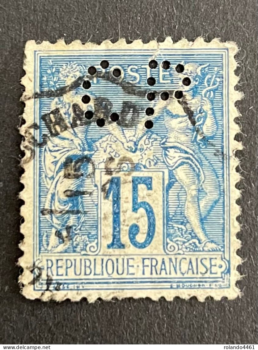 FRANCE C N° 101 Semeuse CP 332 Indice 3 Perforé Perforés Perfins Perfin !! - Other & Unclassified