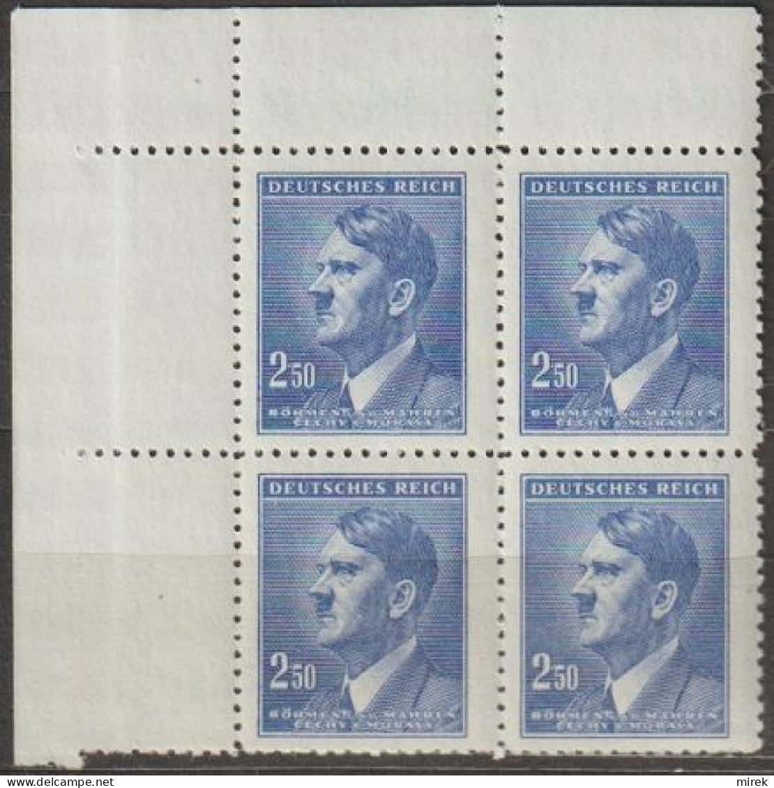 046/ Pof. 90, Corner 4-block, Print Plate 2 - Unused Stamps