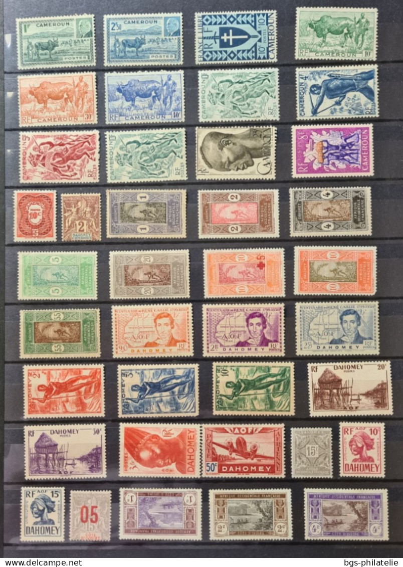 Collection De Timbres De Colonies Françaises Neufs Sans Gomme Et4/ 5 Oblitérés. - Collections (sans Albums)