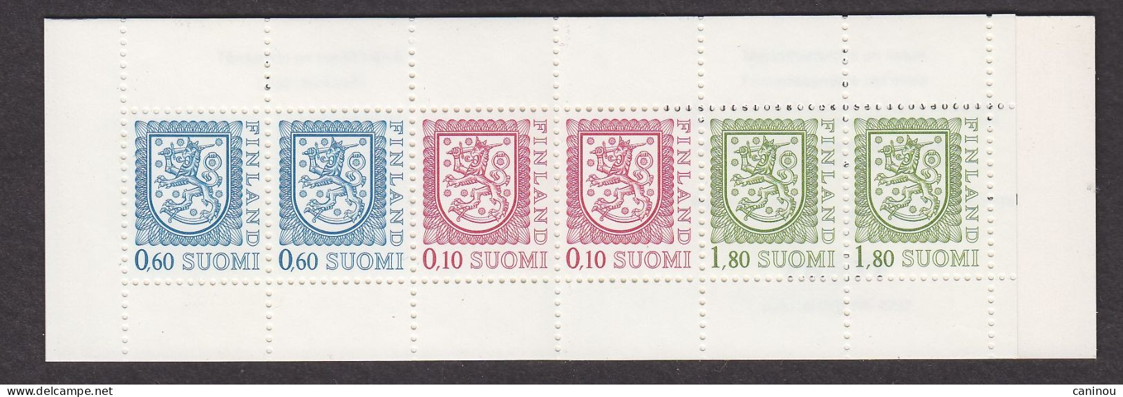FINLANDE CARNET  Y & T C999a BLASON 1989 NEUF - Postzegelboekjes
