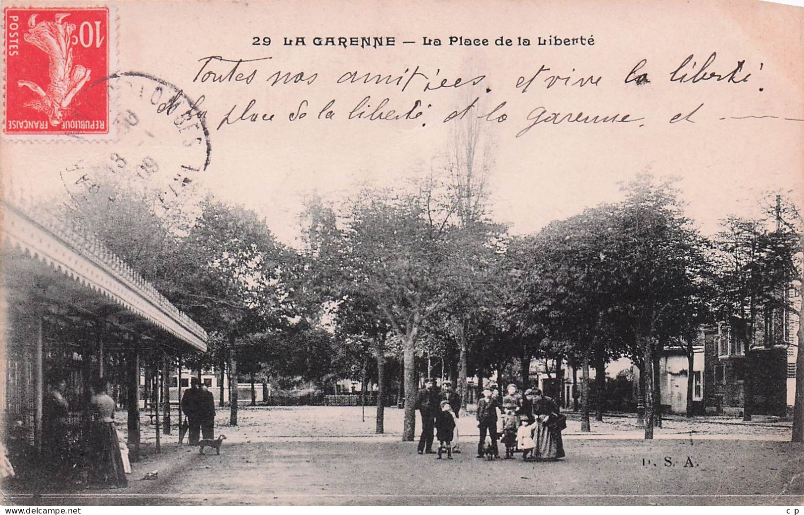 La Garenne Colombes - La Place De La Liberte  - CPA °J - La Garenne Colombes