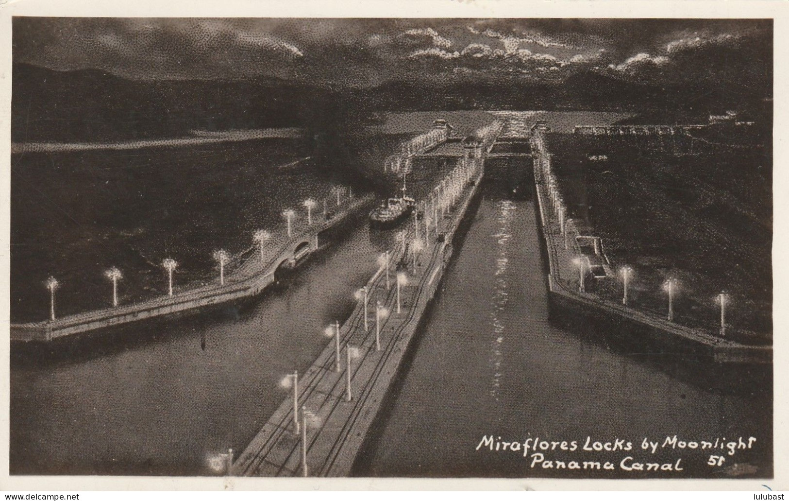 CPM Du Canal De PANAMA " Miraflores Locks Bt Moonight." Postée Au GUATEMALA. - Panamá