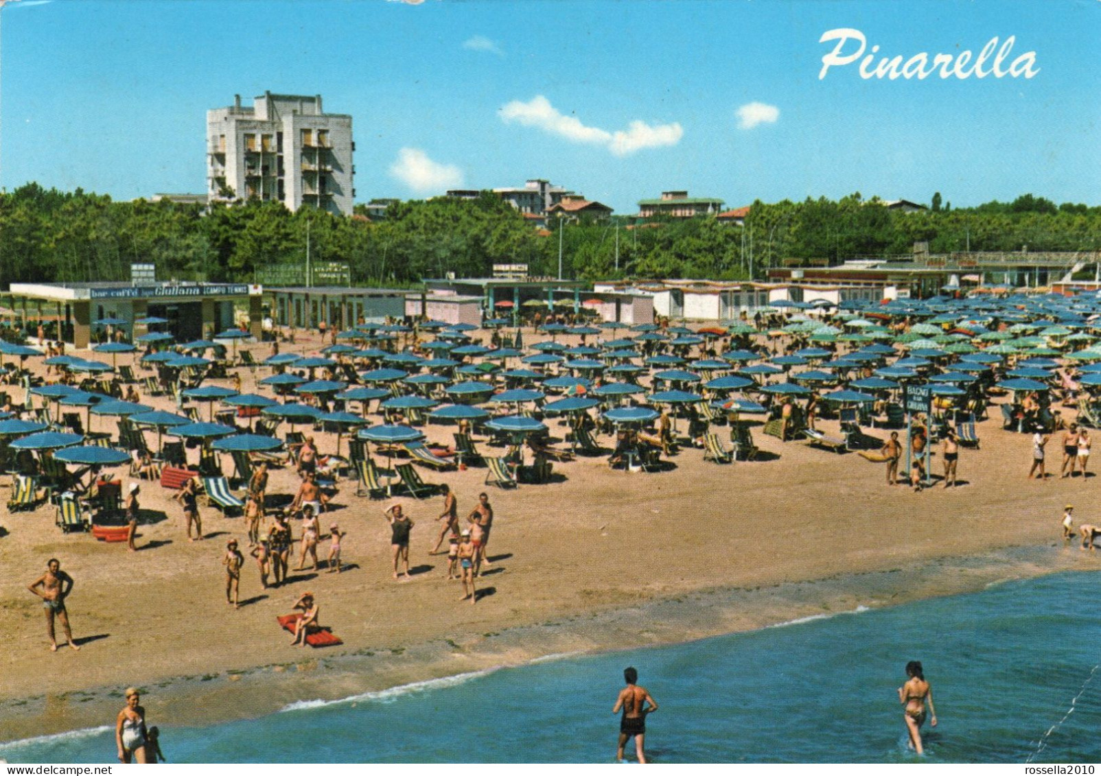 CARTOLINA 1973 ITALIA RAVENNA PINARELLA DI CERVIA VEDUTA DAL MARE Italy Postcard ITALIEN Ansichtskarten - Ravenna