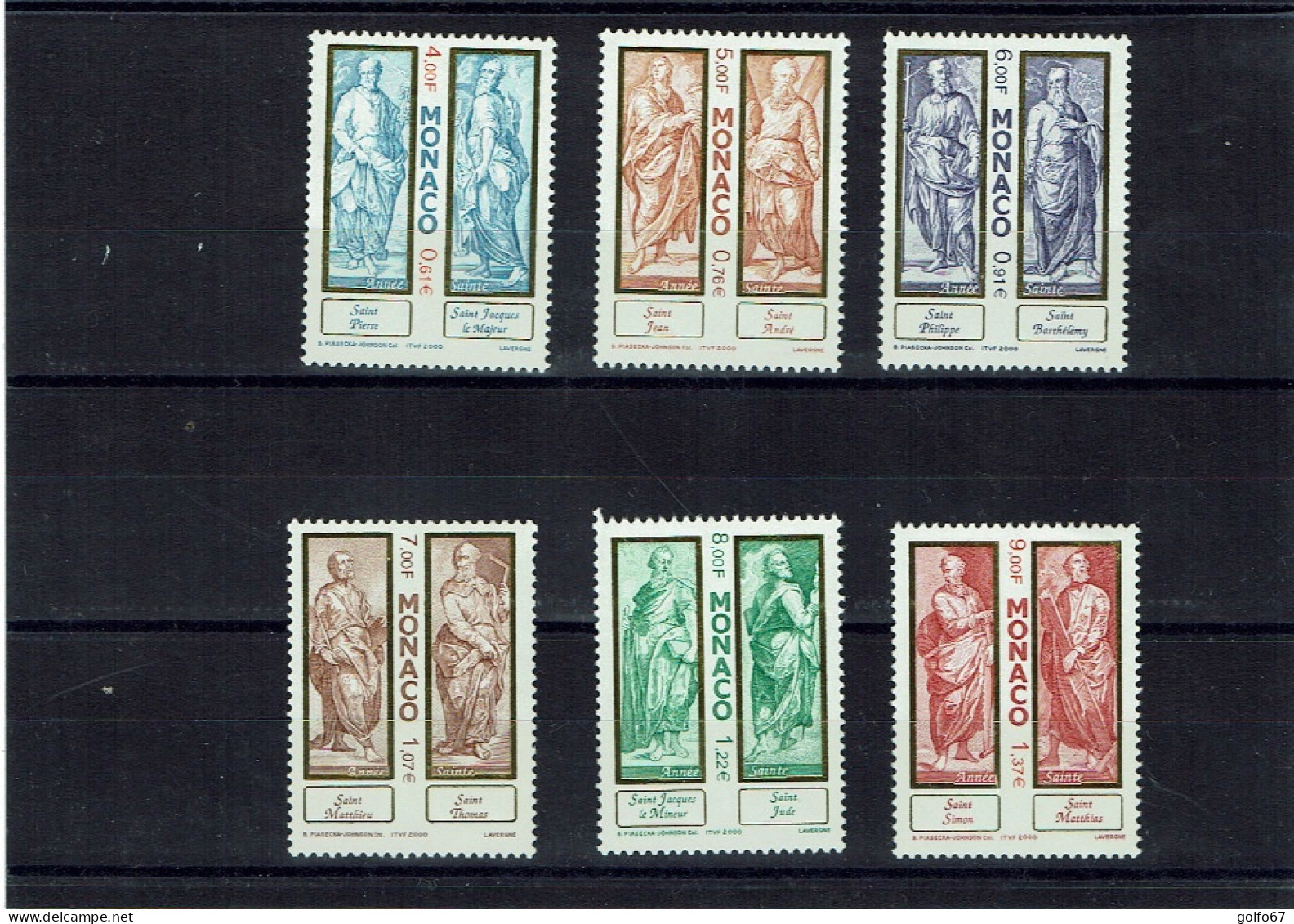 MONACO 2000 Y&T N° 2232 à 2237 NEUF** - Unused Stamps
