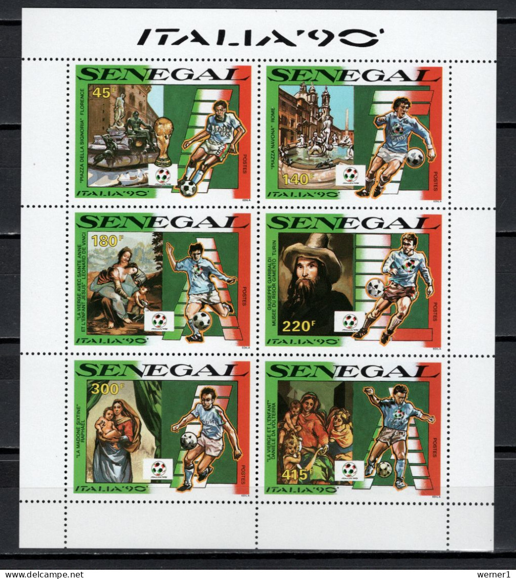 Senegal 1990 Football Soccer World Cup Sheetlet MNH - 1990 – Italie