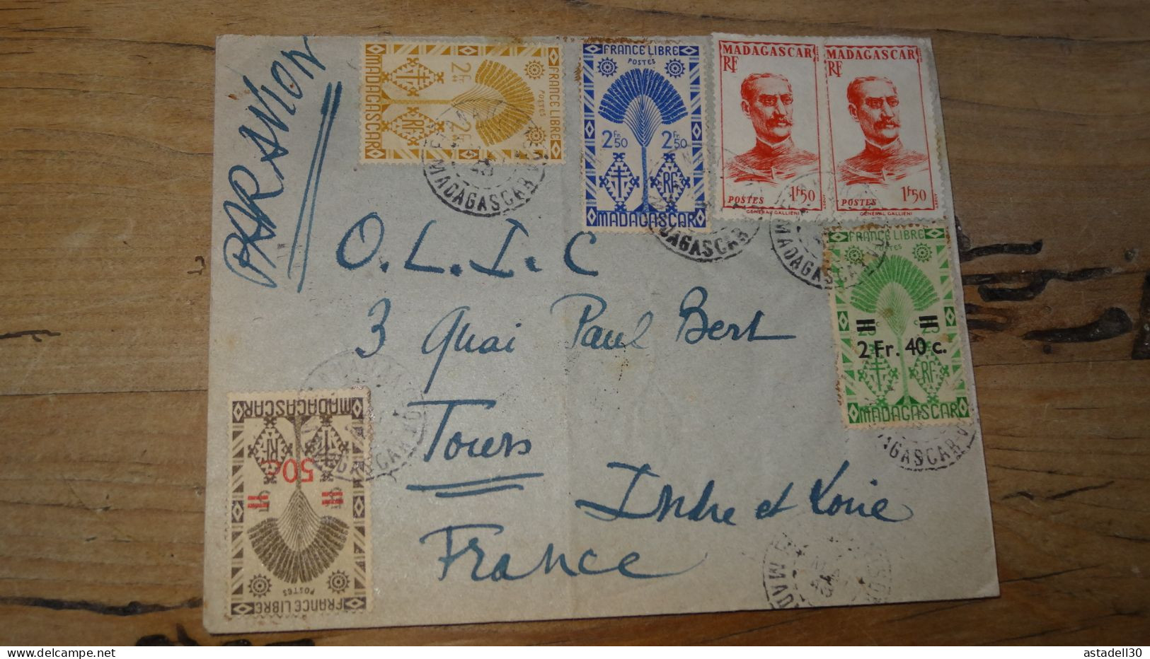Enveloppe MADAGASCAR  - 1948, Avion  ............ Boite1 .............. 240424-283 - Cartas & Documentos