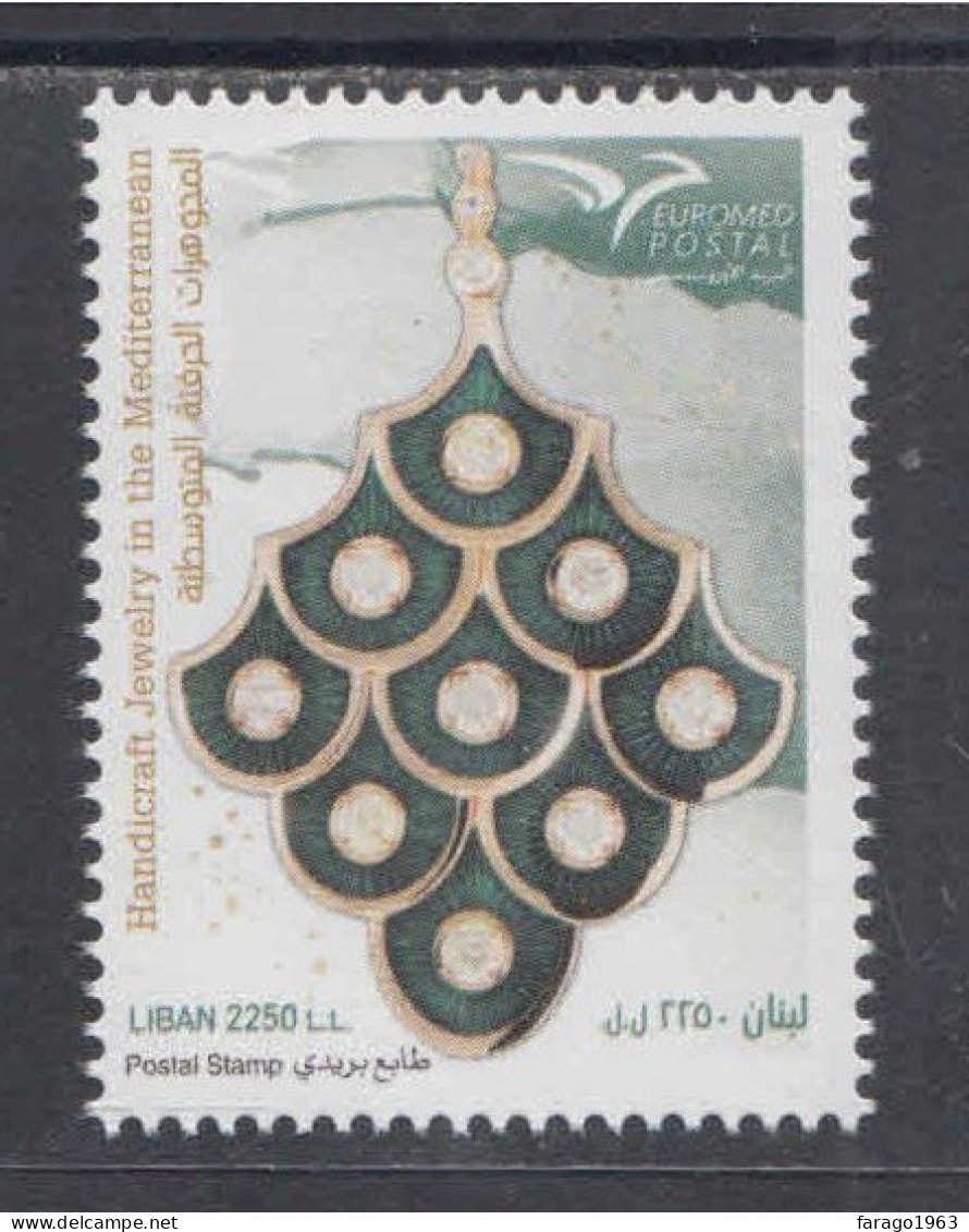 2021 Lebanon Liban Jewellery Euromed JOINT ISSUE Complete Set Of 1 MNH - Liban