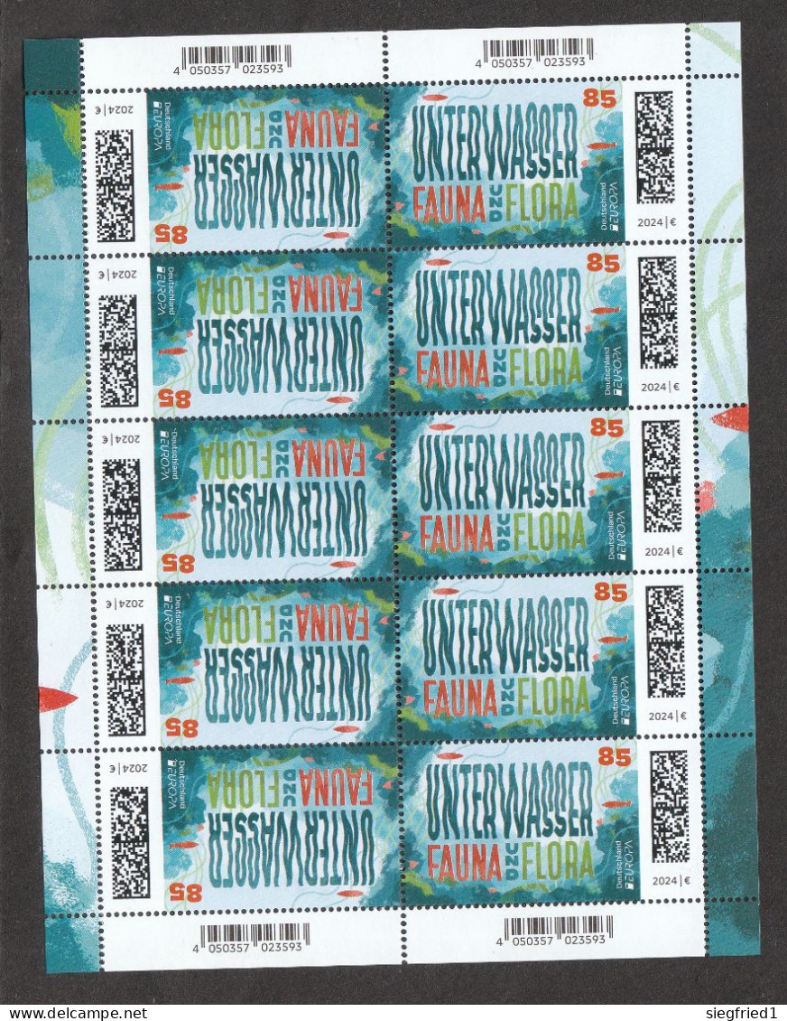 Deutschland BRD **  3828 CEPT Unterwasserfauna Und- Flora  Postpreis 8,50 € Neuausgabe 2.5.2024 - Unused Stamps