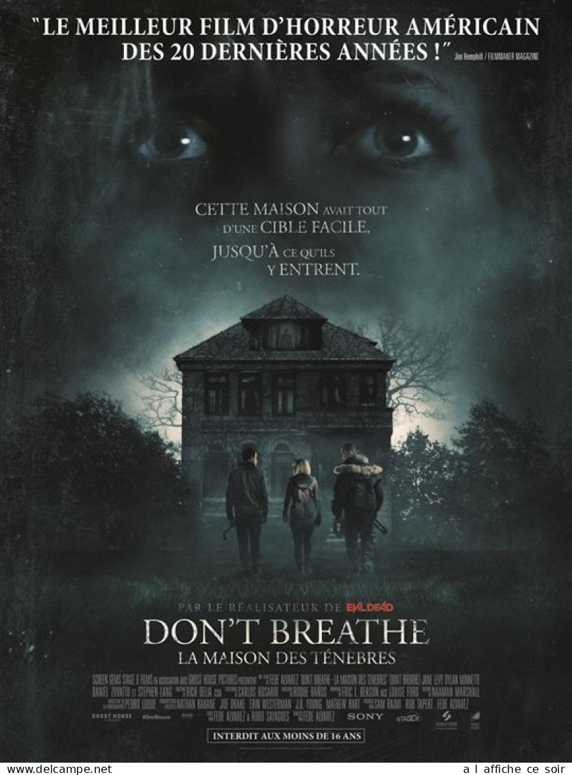 Affiche Cinéma Orginale Film DON'T BREATHE - LA MAISON DES TÉNÈBRES 40x60cm - Posters