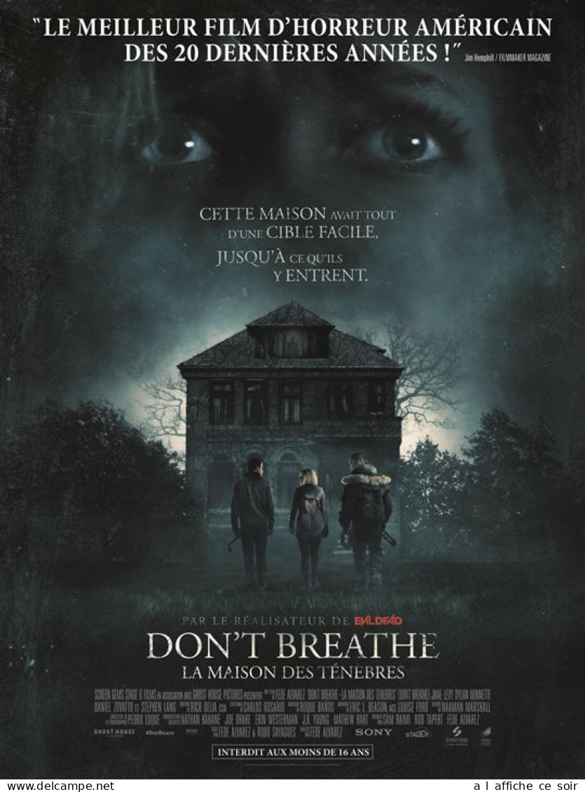 Affiche Cinéma Orginale Film DON'T BREATHE - LA MAISON DES TÉNÈBRES 120x160cm - Plakate & Poster