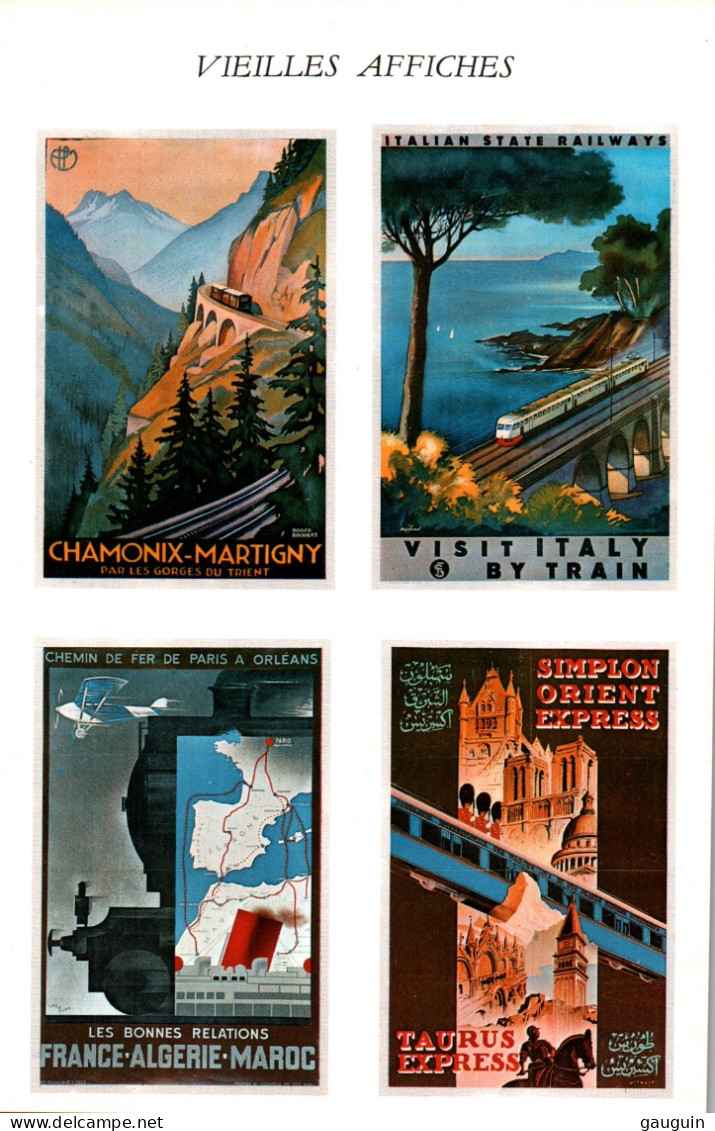 CPM - VIEILLES AFFICHES TOURISTIQUES ...Edition La Vie Du Rail (Format Panorama 23x14,5) - Eisenbahnen