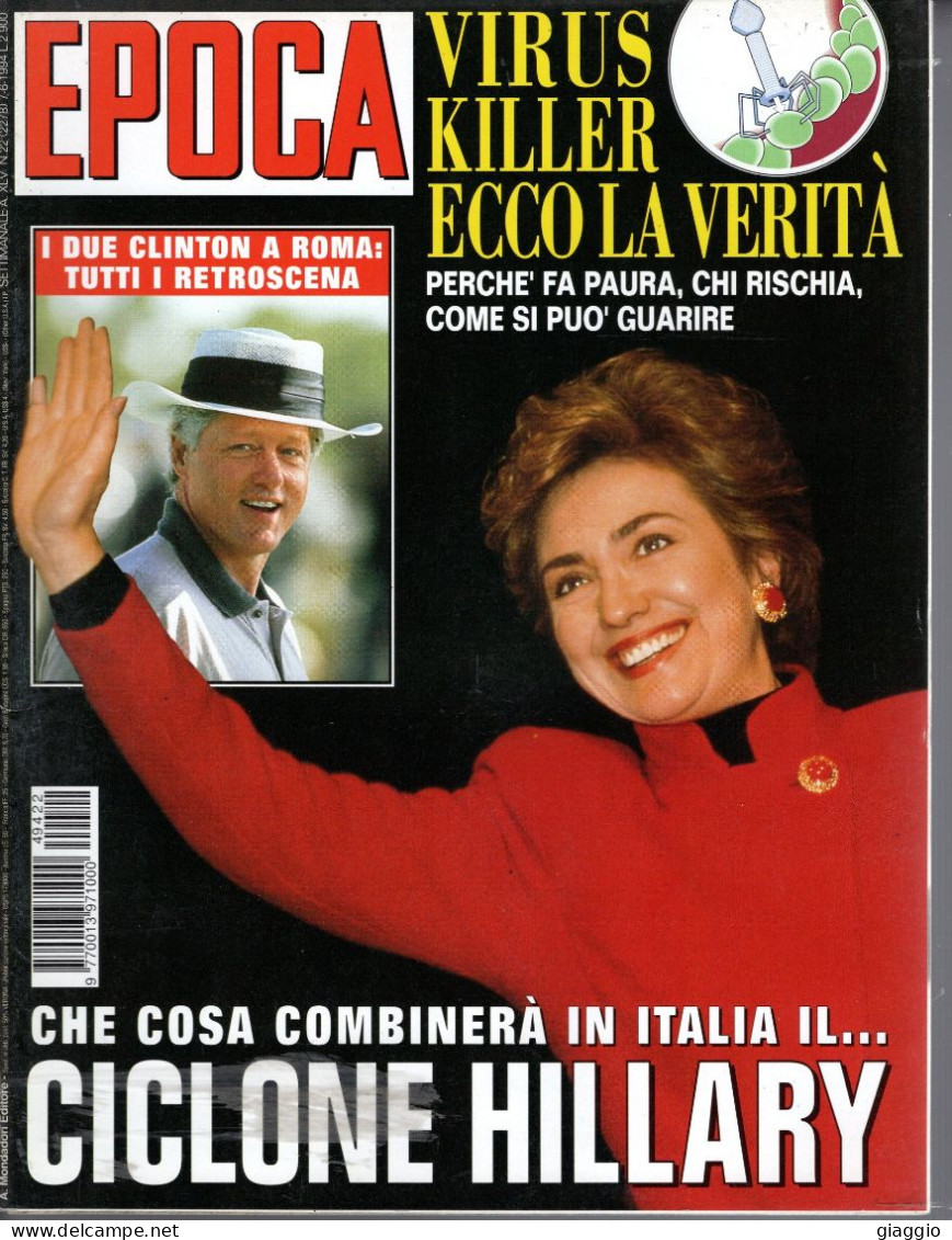 °°° RIVISTA EPOCA N° 2278 DEL 7 GIUGNO 1994 °°° - Andere & Zonder Classificatie