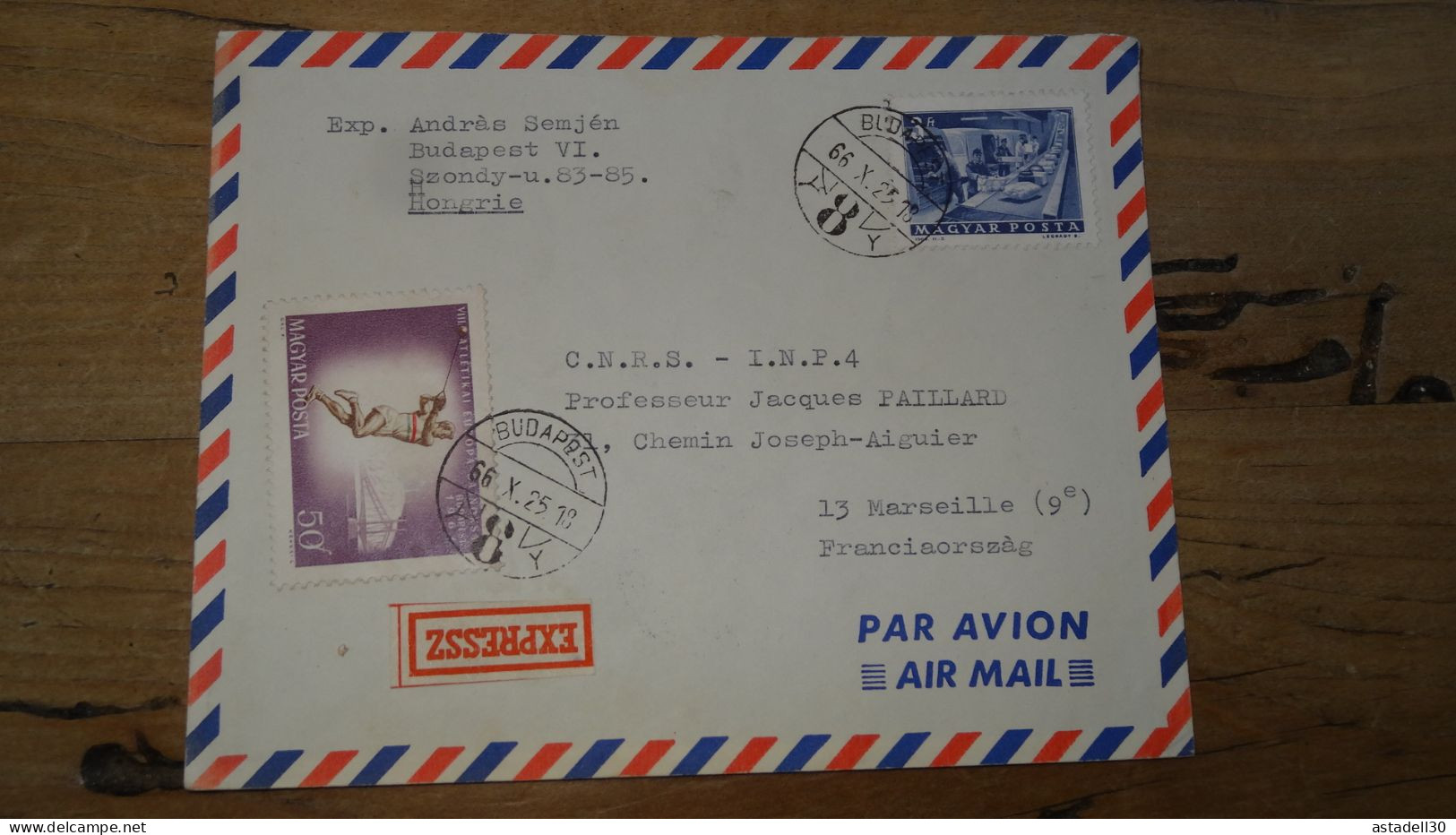 Enveloppe MAGYAR, Budapest, Expressz To France 1966  ............ Boite1 .............. 240424-286 - Cartas & Documentos