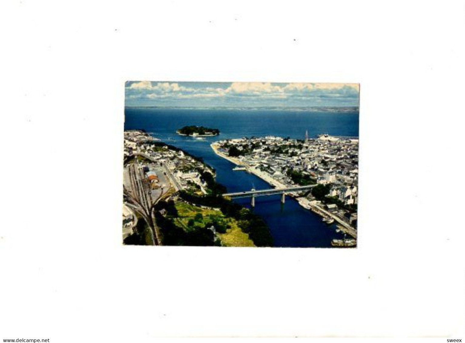 Douarnenez - Treboul Le Grand Pont Et Le Port Rhu à L'arrière Plan L'ile Tristan - Douarnenez