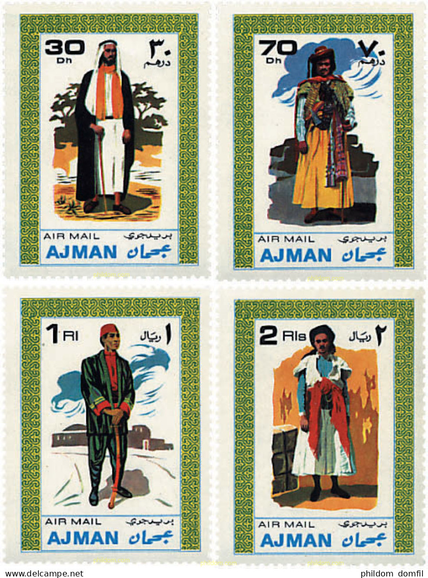 275057 MNH AJMAN 1968 TRAJES TIPICOS - Ajman