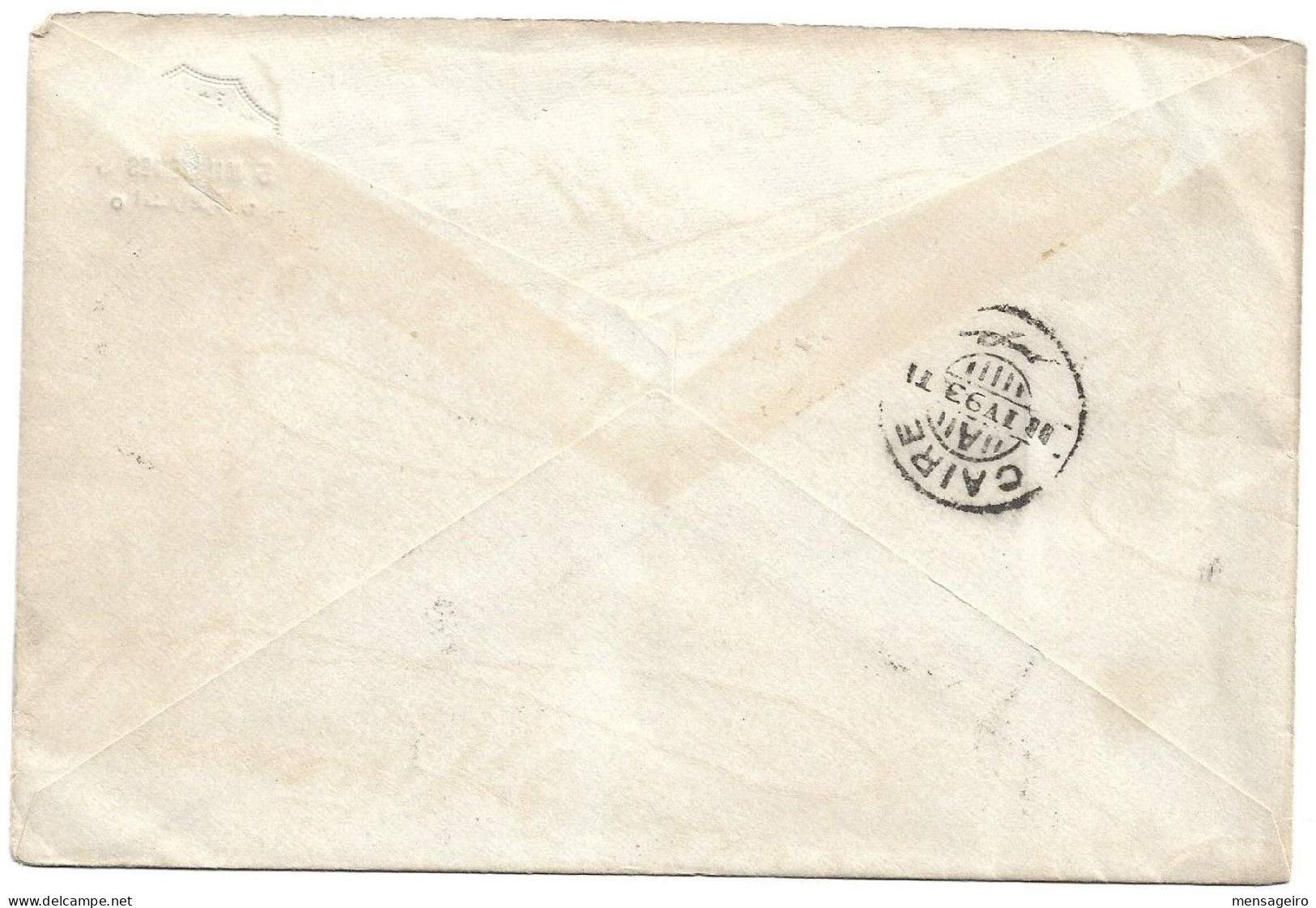 (C05) OVERPRINTED 5M. ON 2P. STATIONERY ALEXANDRIE D => LE CAIRE 1893 - 1866-1914 Khédivat D'Égypte