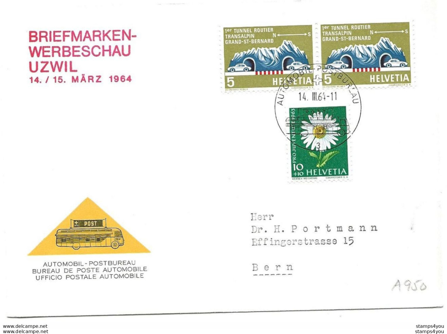 270 - 16 - Enveloppe Avec Oblit Spéciale "Briefmarken Werbeschau Uzwil 1964" - Marcofilia