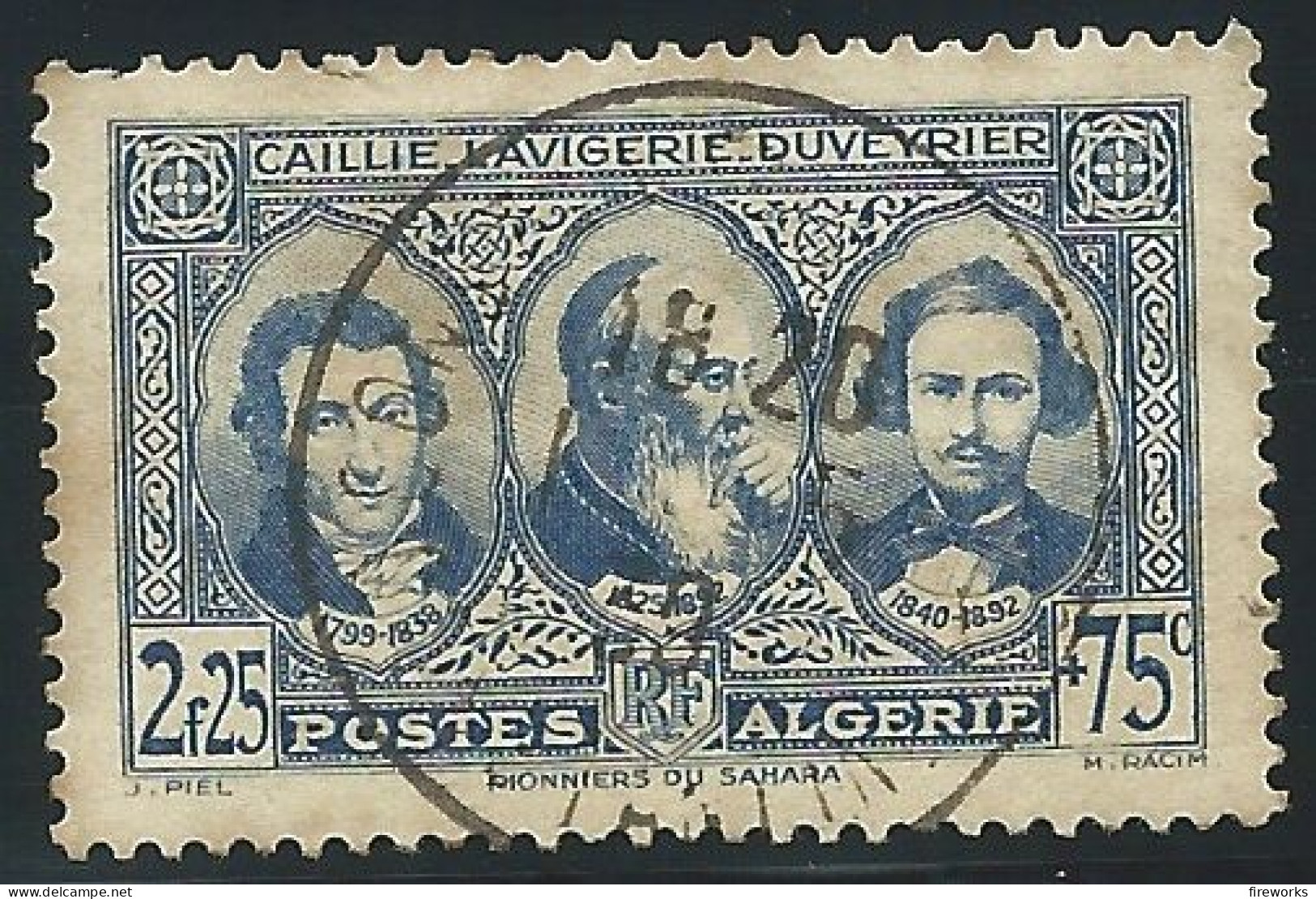 [1939] Timbre - Poste D'Algérie YT N° 151 - En L'Honneur Des Pionniers Du Sahara - Algérie (1962-...)