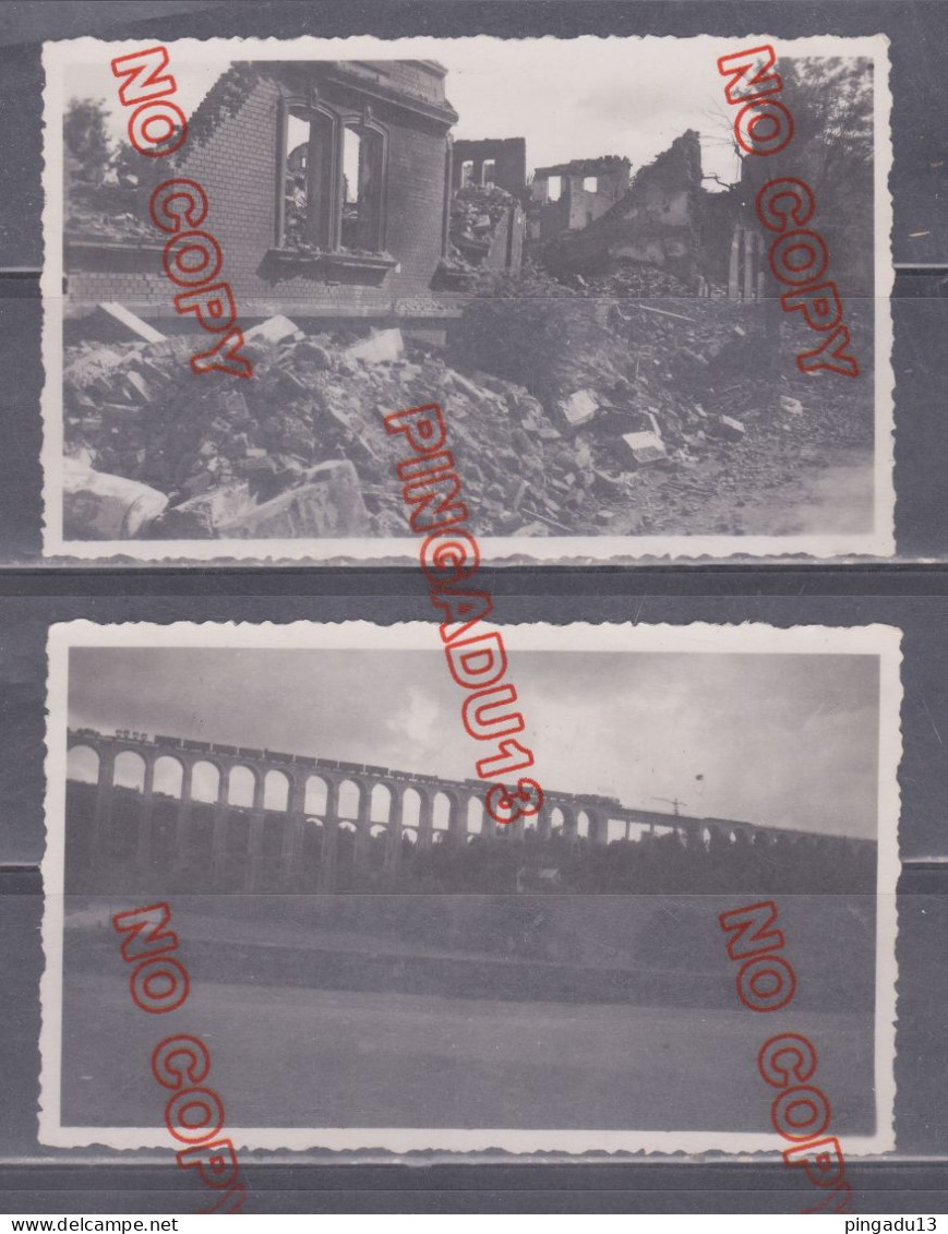 Allemagne Post WW2 Reconstruction Pont Chemin De Fer Ville Bombardement Alentours Memmingen Augsbourg Ou ?? - Eisenbahnen