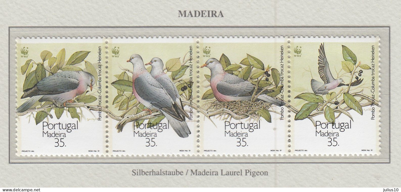 MADEIRA 1991 WWF Pigeons Birds Mi 143-146 MNH(**) Fauna 789 - Sonstige & Ohne Zuordnung