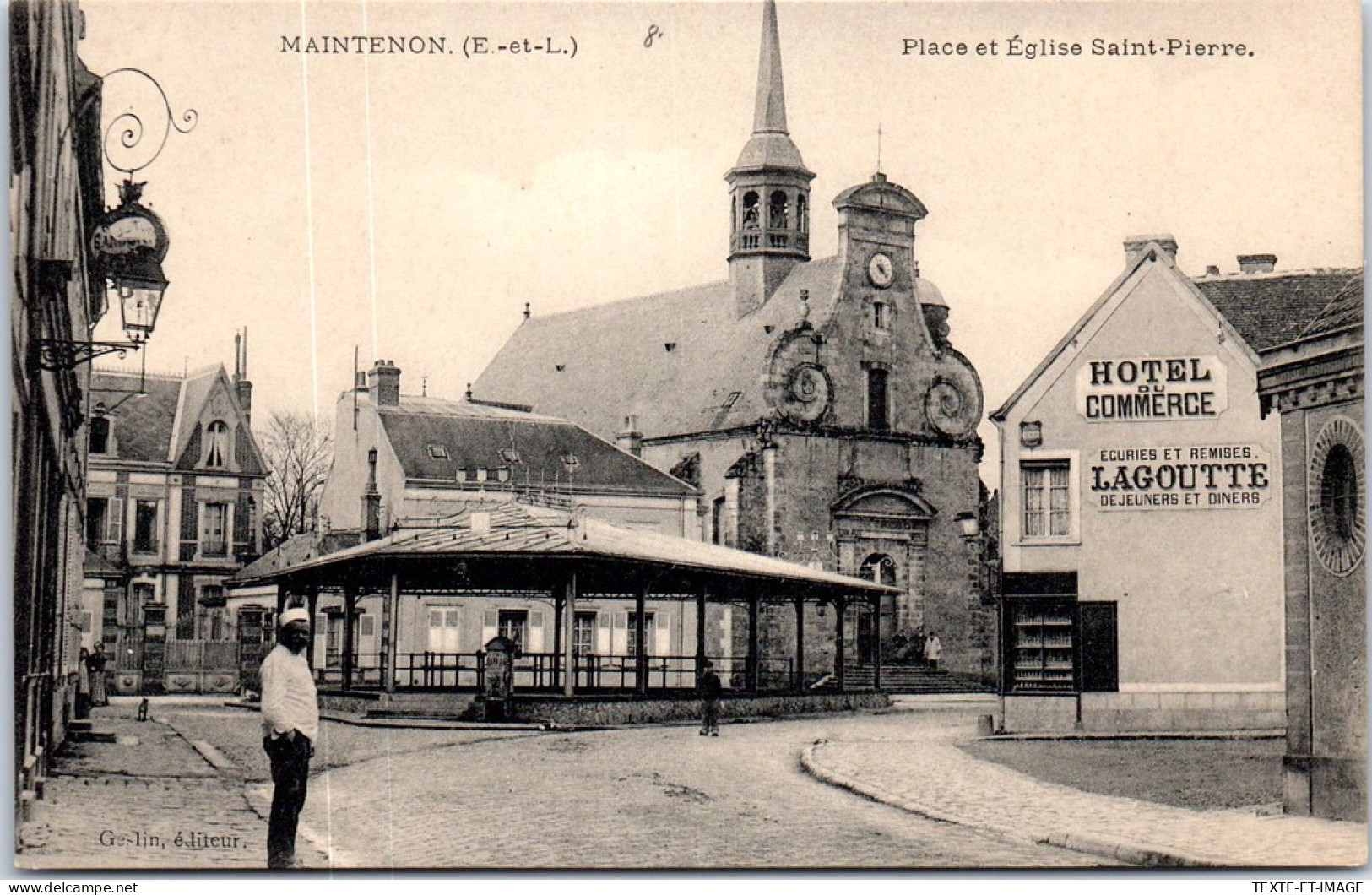 28 MAINTENON - Place Et Eglise Saint Pierre -  - Maintenon