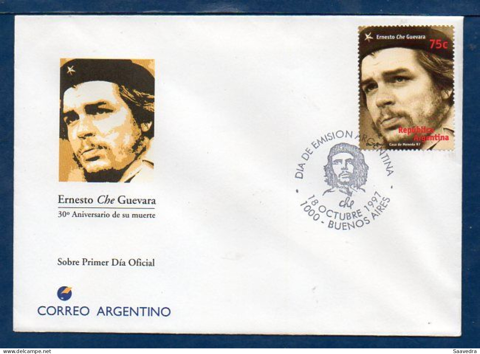 Argentina, 1997, First Day Cover, Ernesto CHE Guevara   (013) - Other & Unclassified