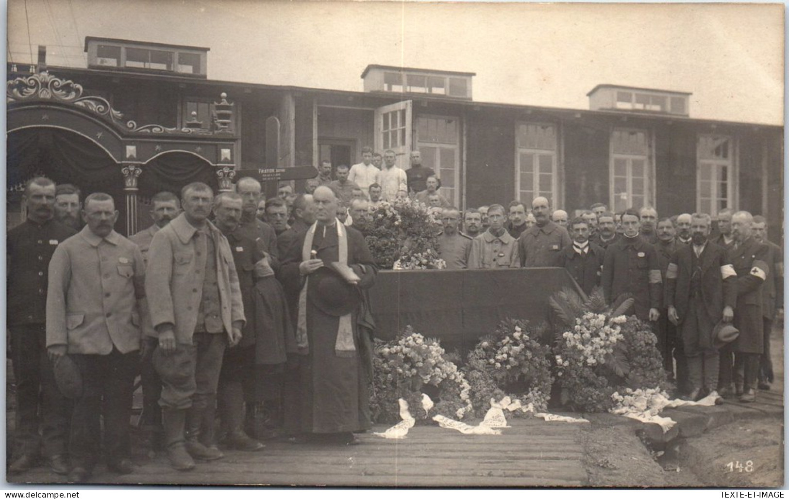 MILITARIA - 14-18  PHOTO ZWICKAU - Prisonniers Francais, La Messe - War 1914-18