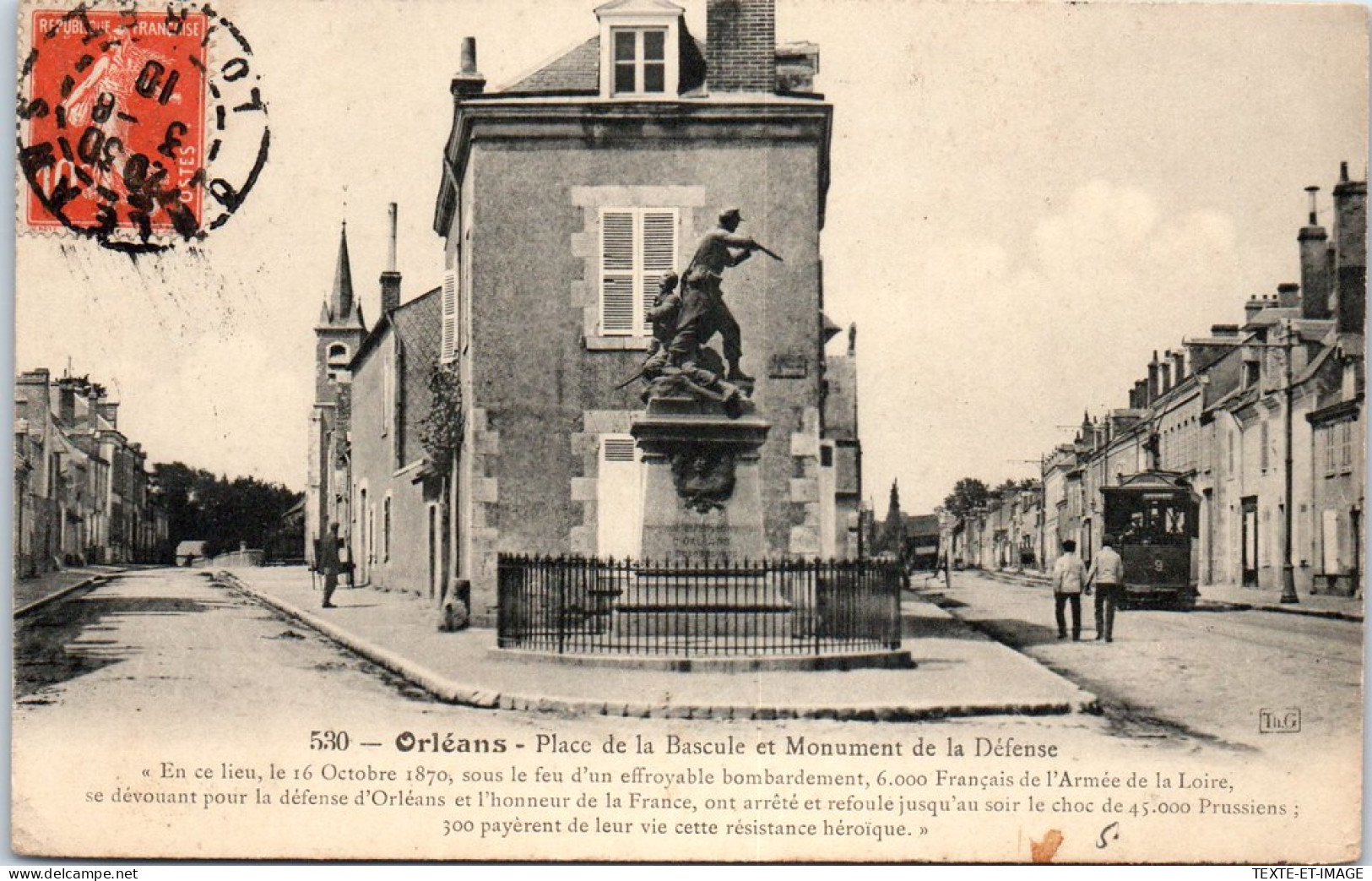 45 ORLEANS -- La Place De La Bascule Et Monument De La Defense. - Orleans