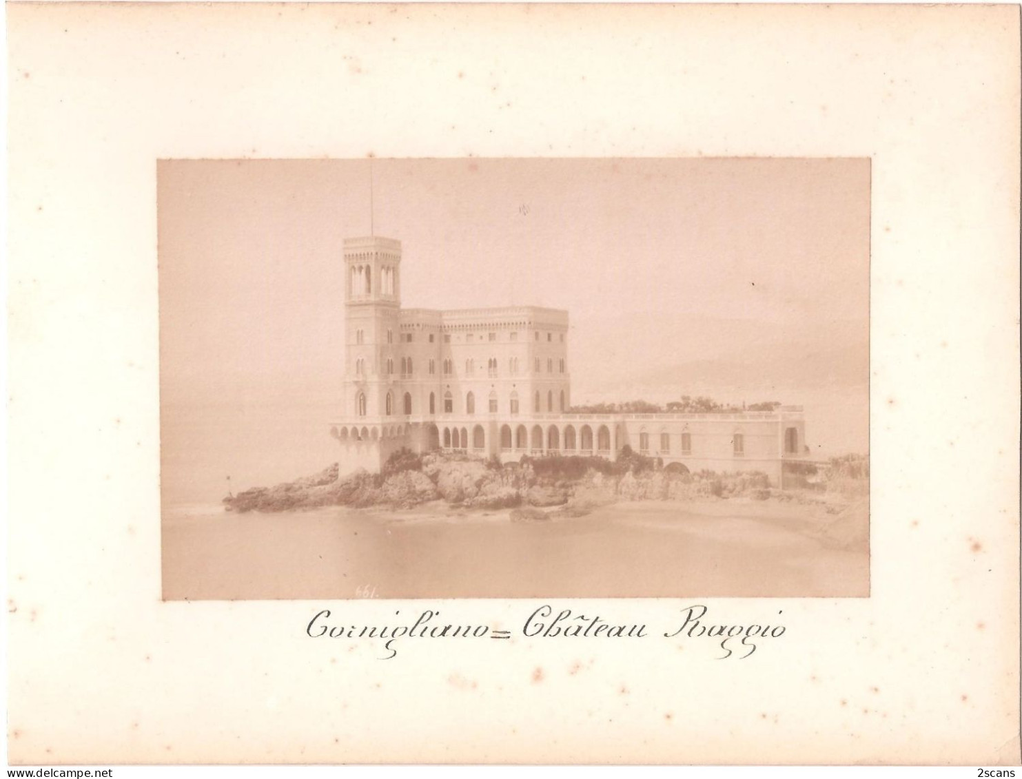 Italie - GÊNES - GENOVA - Photo 19è Siècle 9,3 X 15 Cm Sur Support Cartonné 16 X 21,9 Cm - CORNIGLIANO - CHÂTEAU RAGGIO - Genova (Genua)