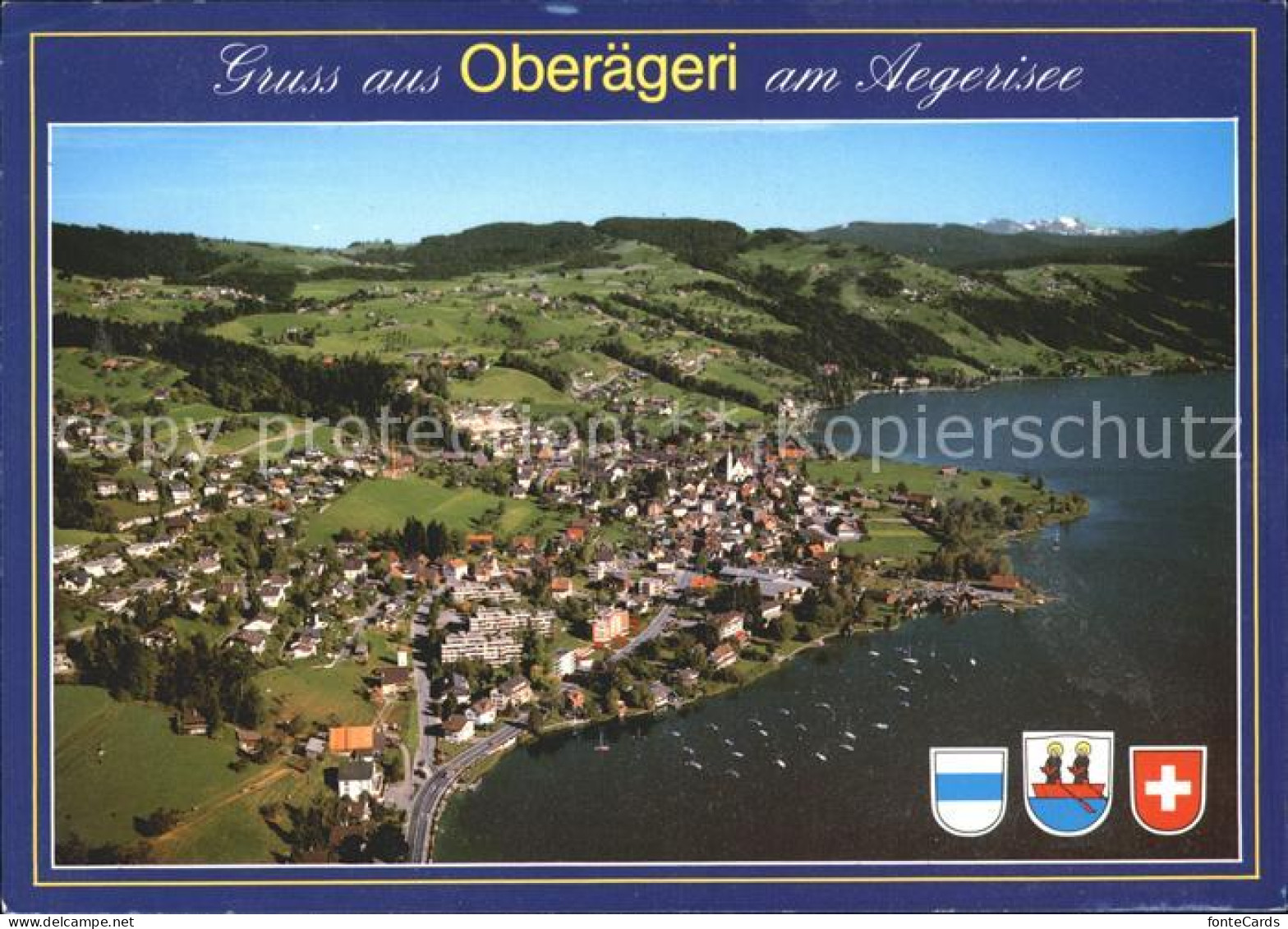 11852018 Oberaegeri Aegerisee Fliegeraufnahme Oberaegeri - Autres & Non Classés