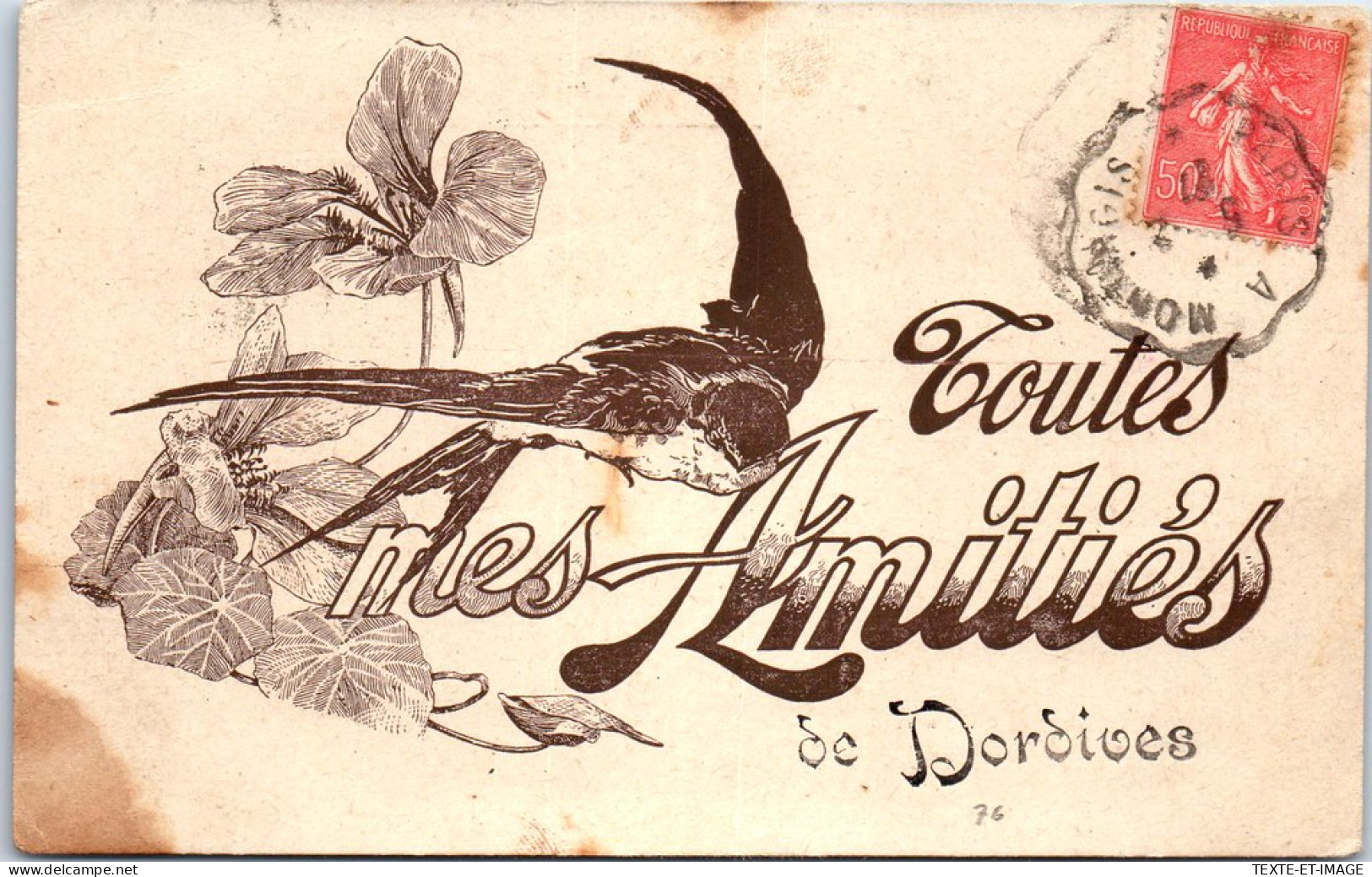 45 DORDIVES - Carte Souvenir, Amities De Dordives. - Dordives