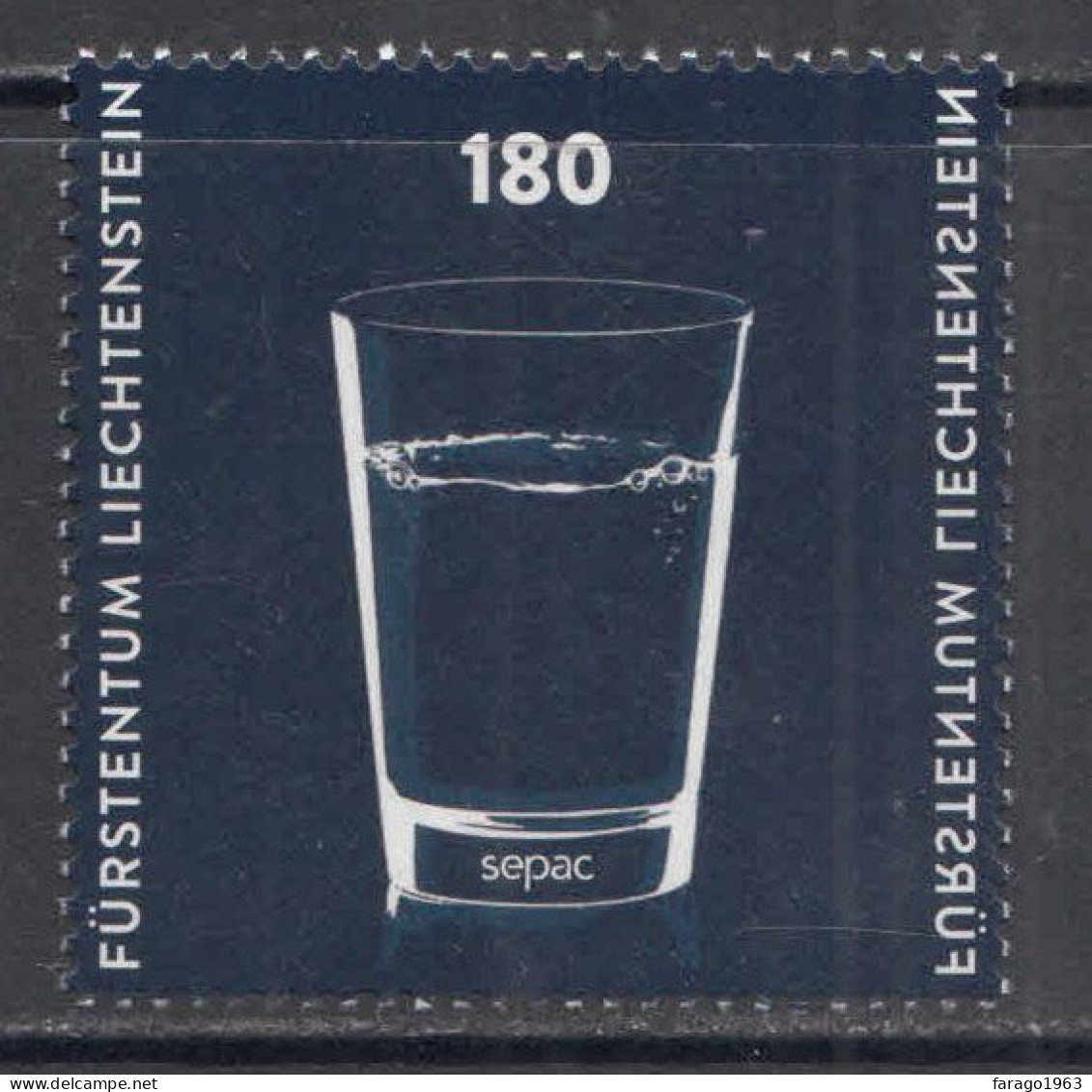 2022 Liechtenstein Local Beverages Water Sepac Complete Set Of 1 MNH @   BELOW FACE VALUE - Unused Stamps