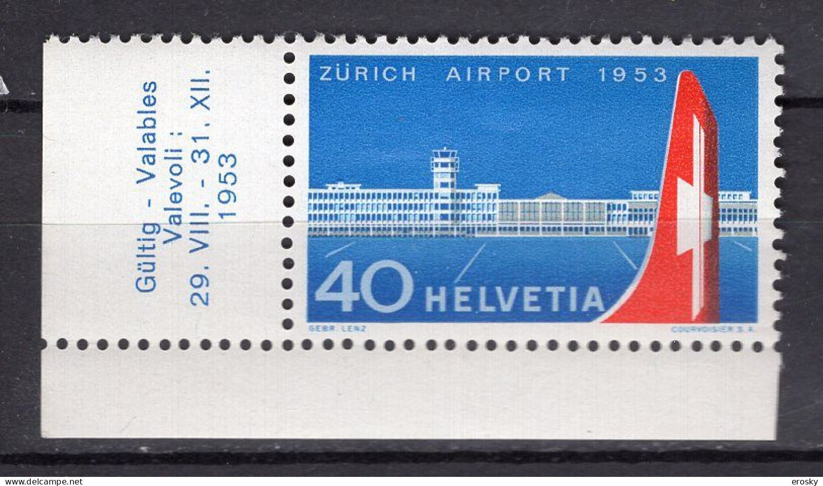 T3418 - SUISSE SWITZERLAND Yv N°536 ** Aviation - Unused Stamps