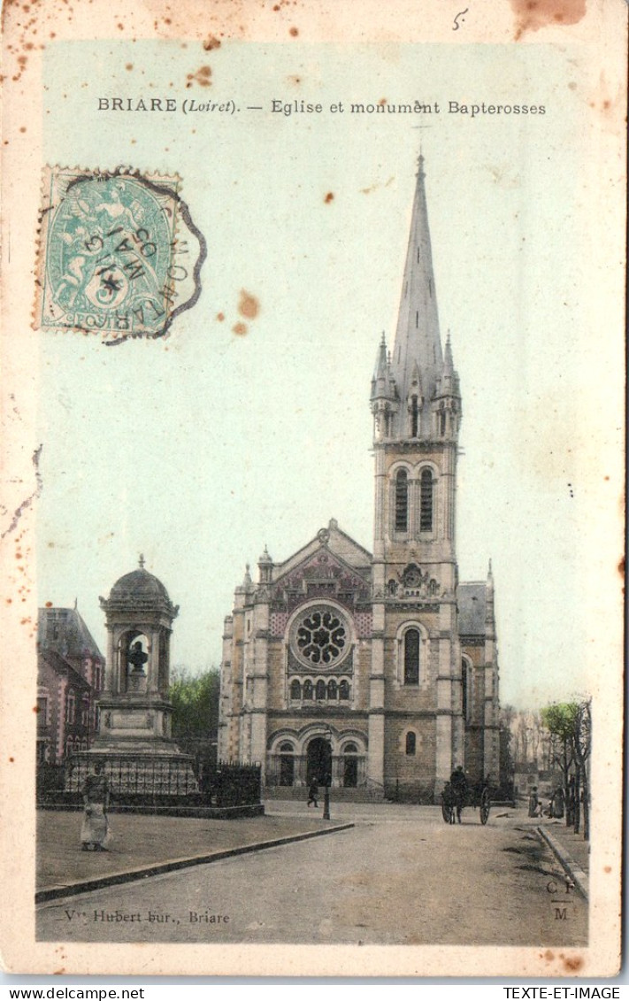 45 BRIARE - Eglise Et Monument Bapterosses  - Briare
